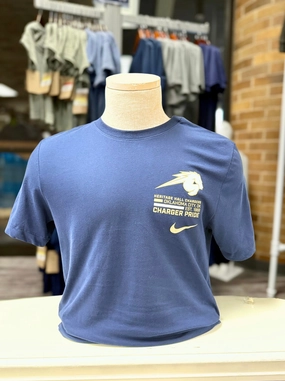 Seasonal Outfit Fashion Fit Men's Nike Dri-fit cotton tee, navy, left chest logo