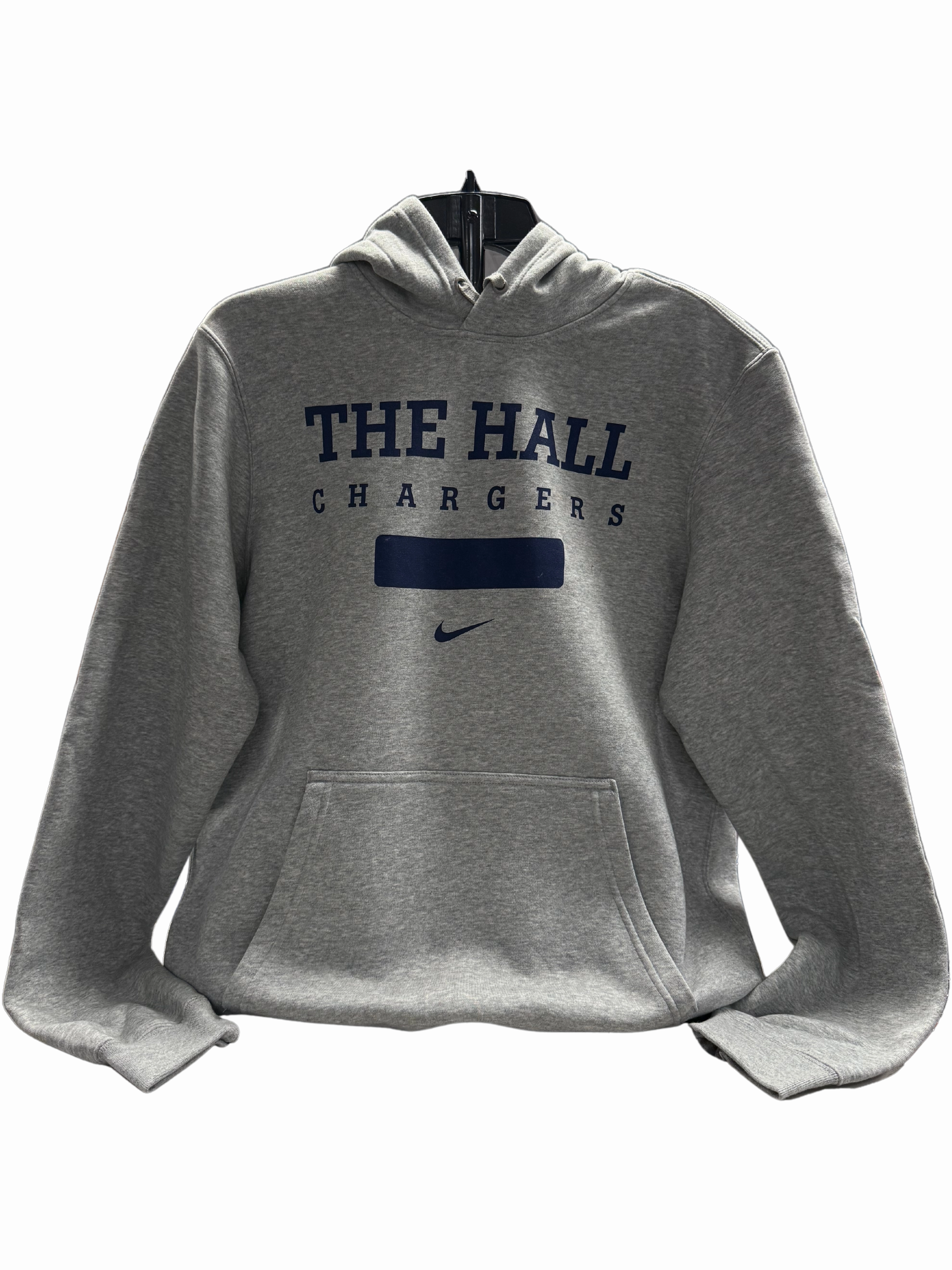 brooch accents Men's Nike Hoodie, grey, navy THE HALL bar