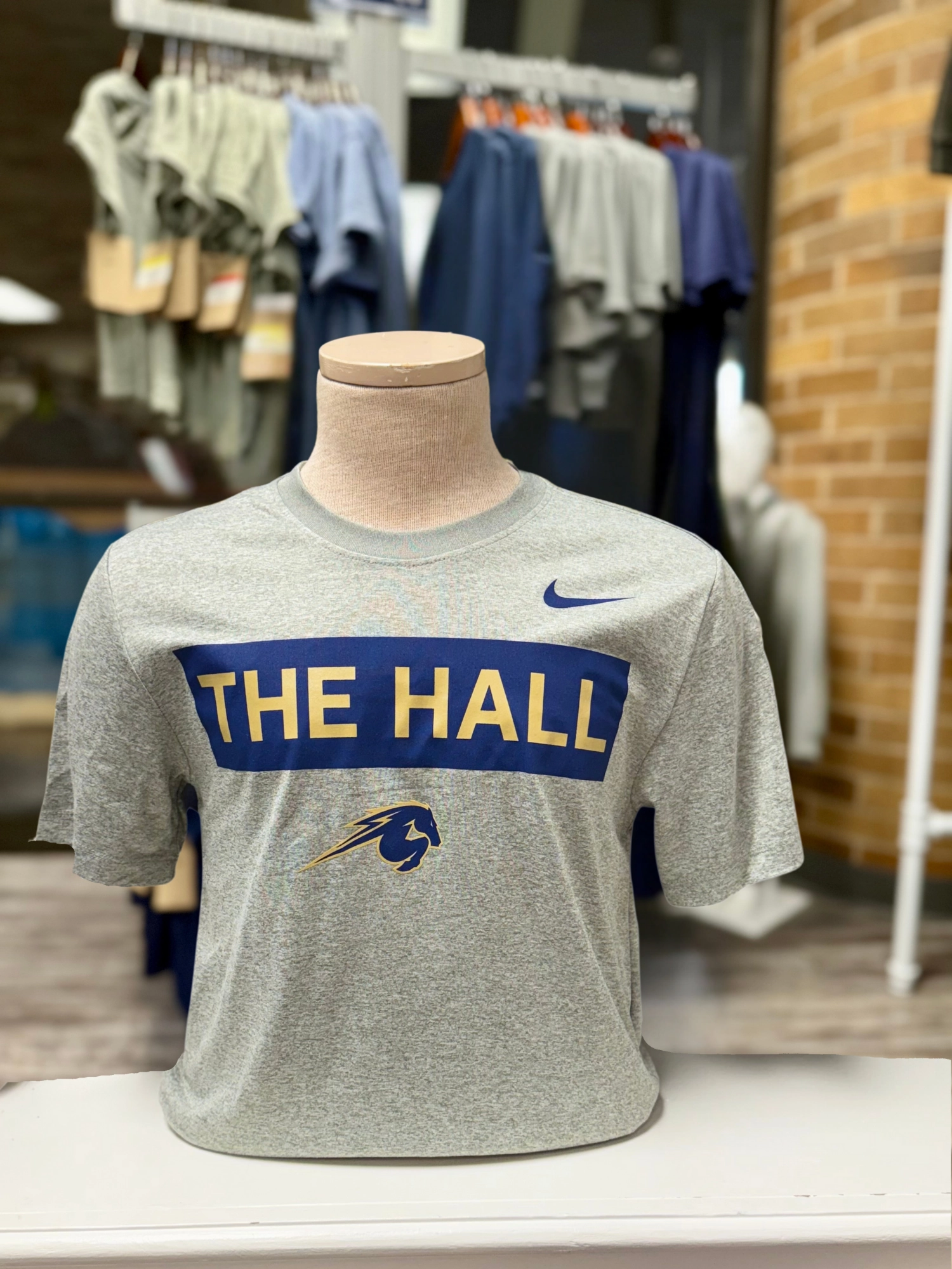 Snag Resistant Surface Men's Nike Legend T-Shirt, grey, block THE HALL