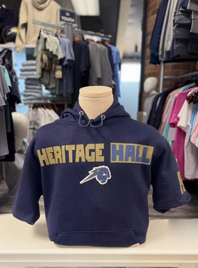 Men's Short Sleeve Hoodie, navy, Heritage Hall Breathable Flex Fit