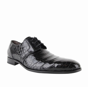 Mezlan Men's Derby Lace Up  Crocodile Dress Shoes Metro Walk
