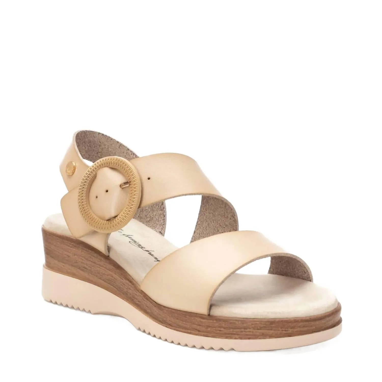 Cushioned Women's Wedge Sandals In Beige