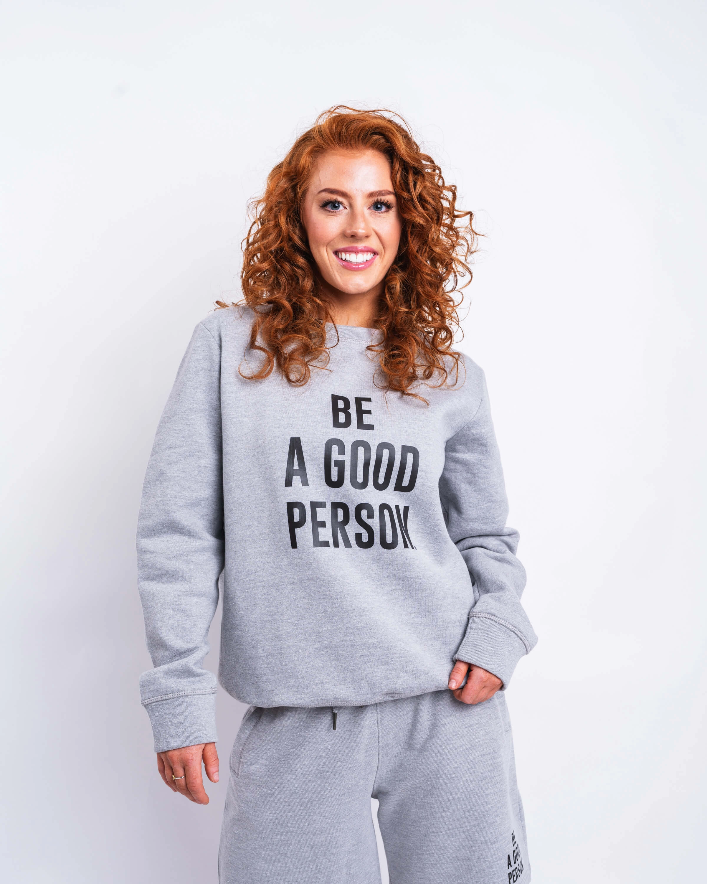 Fashion Street Cozy Wear Signature Crewneck - Heather Grey
