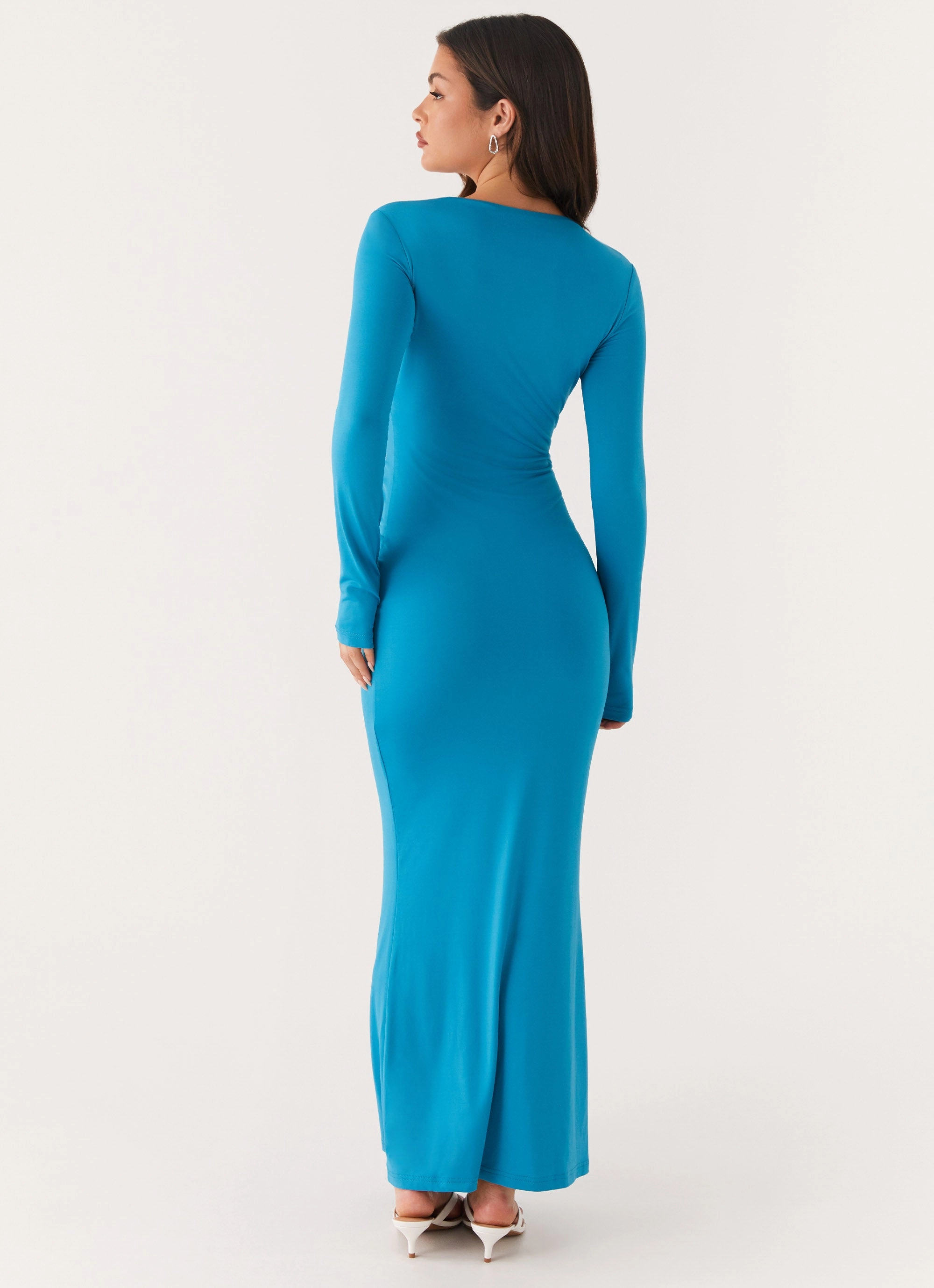 Soft Colorway Miesha Long Sleeve Maxi Dress - Blue
