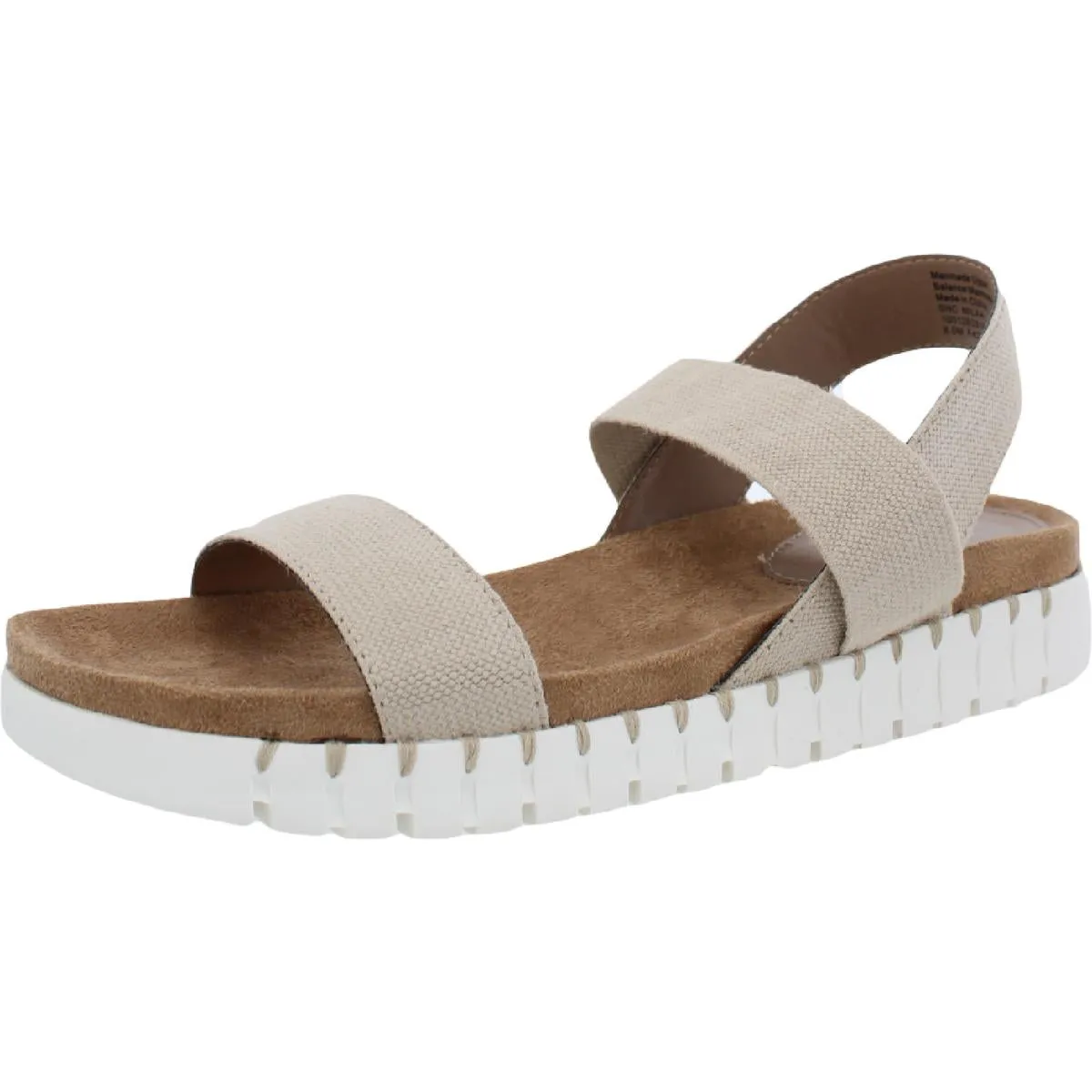 Milaa Womens Canvas Wedge Footbed Sandals Footwear for Vacation