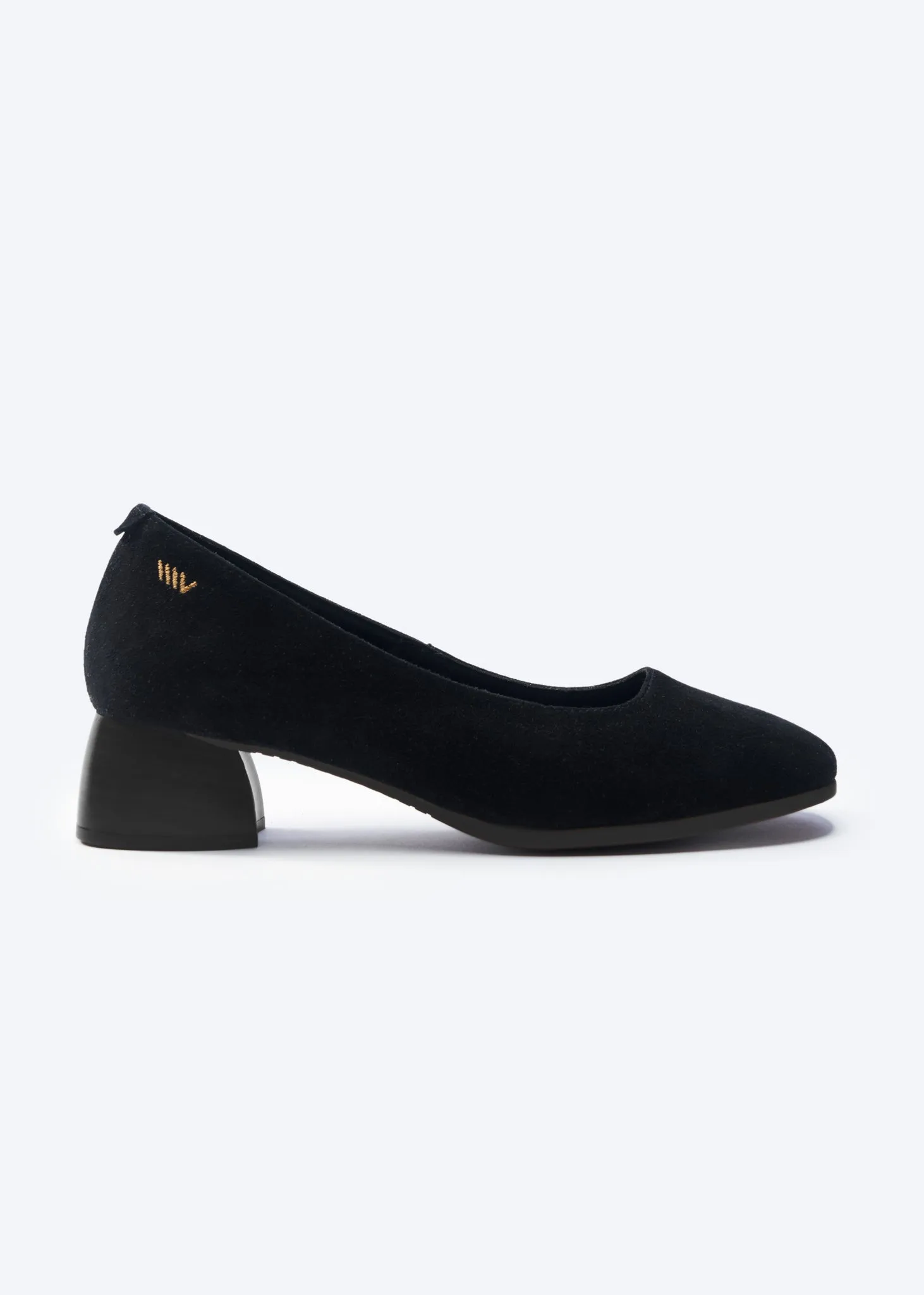 Simple Step Heel Cup Support Milan Suede Heels