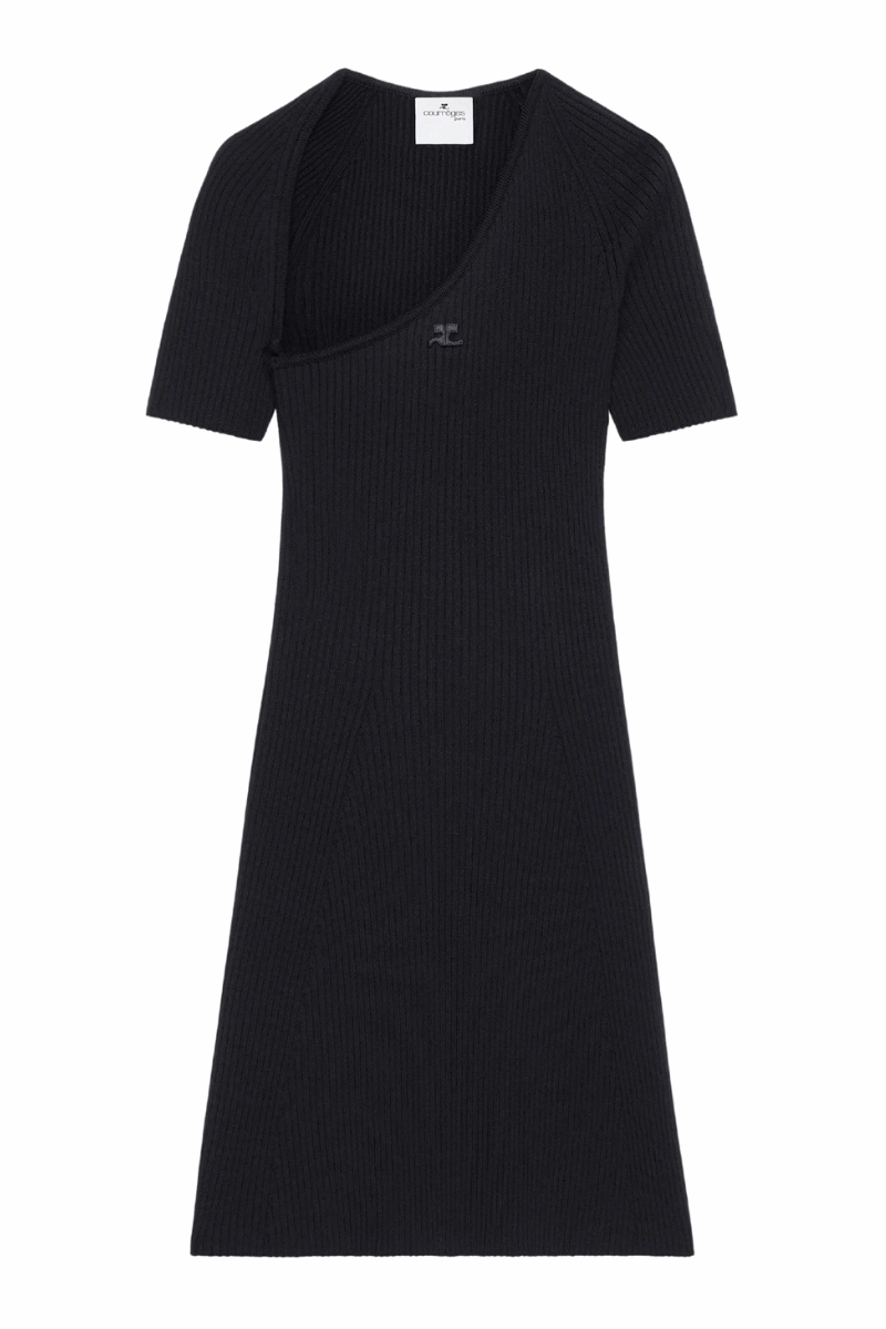 Mini Slash Rib Knit Dress Breath Ease City Mood