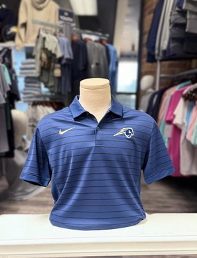 Nike Authentic Collection Coach Stripe Polo, navy, Charger Horse Micro Perforated Fabric