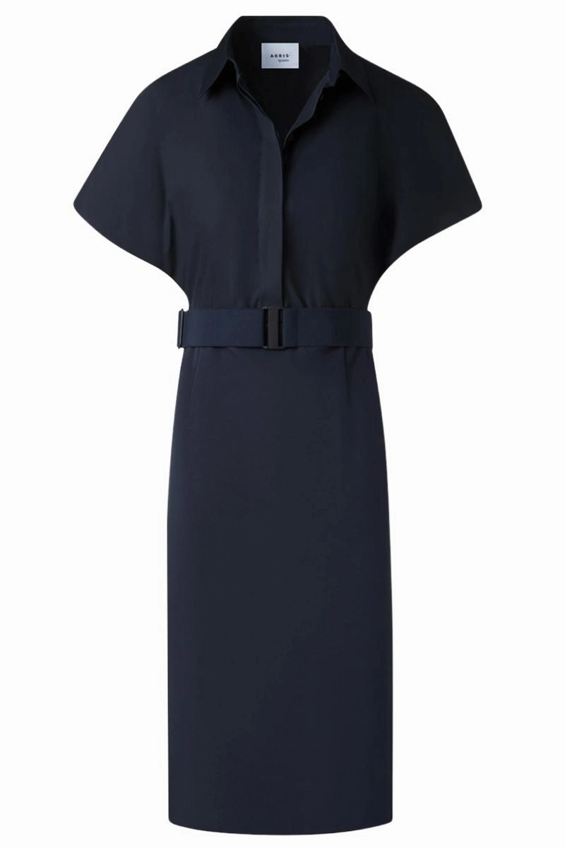 Fresh Look Mixed-Media Shirtdress