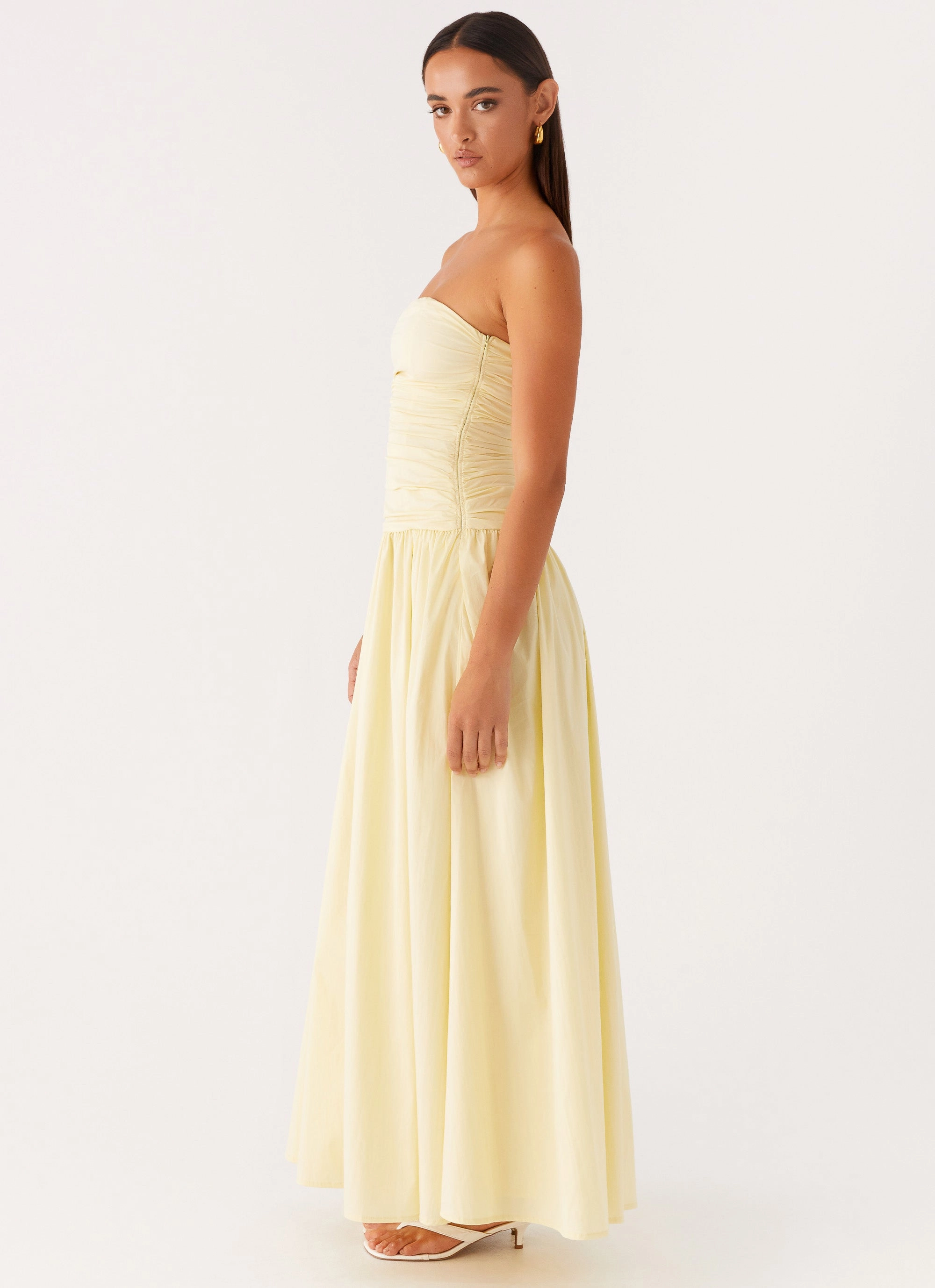 Unisex Option Carmel Maxi Dress - Yellow