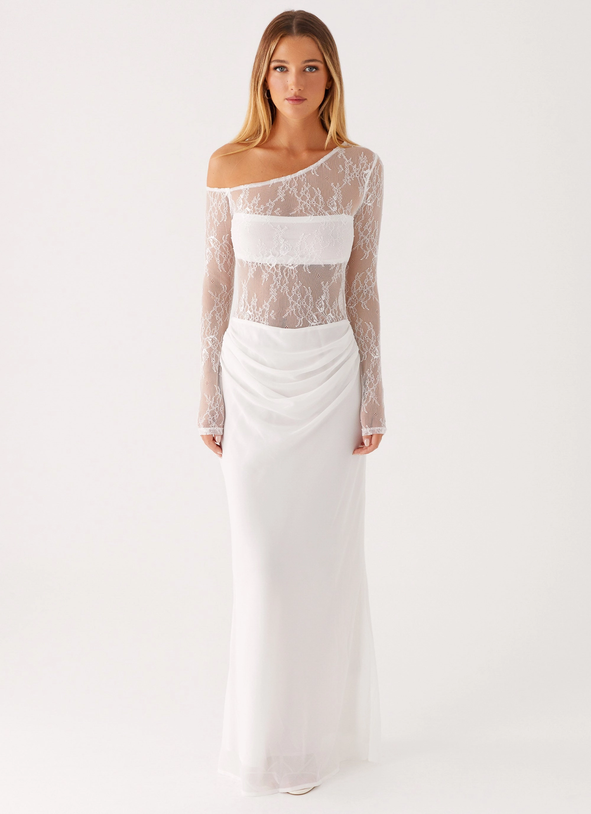 Formal Aura Daytime Look Take Your Time Maxi Dress - White