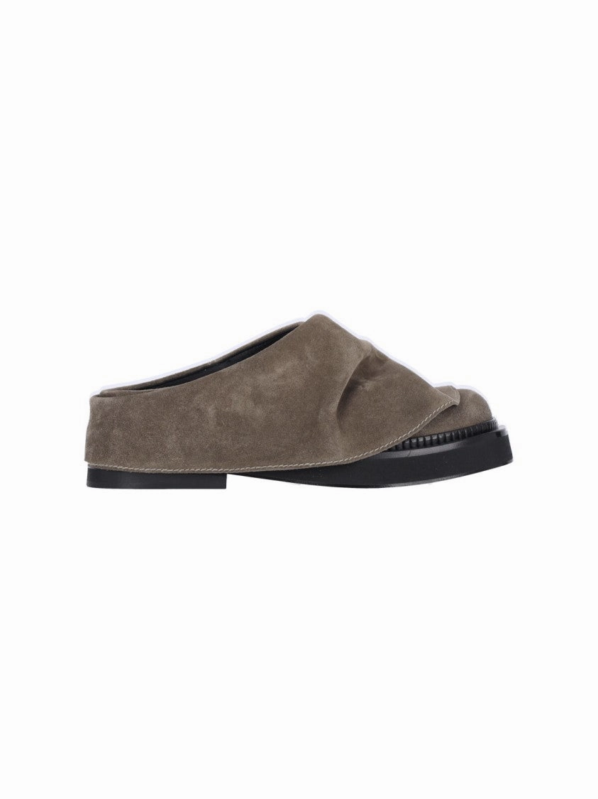 Stylish Footwear Noise Reducing Mini Robin" Mules ?C Taupe Suede