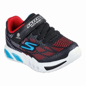 Skechers Flex-Glow Elite Sneakers Black Red Blue Aerodynamic Vents Trail Comfort
