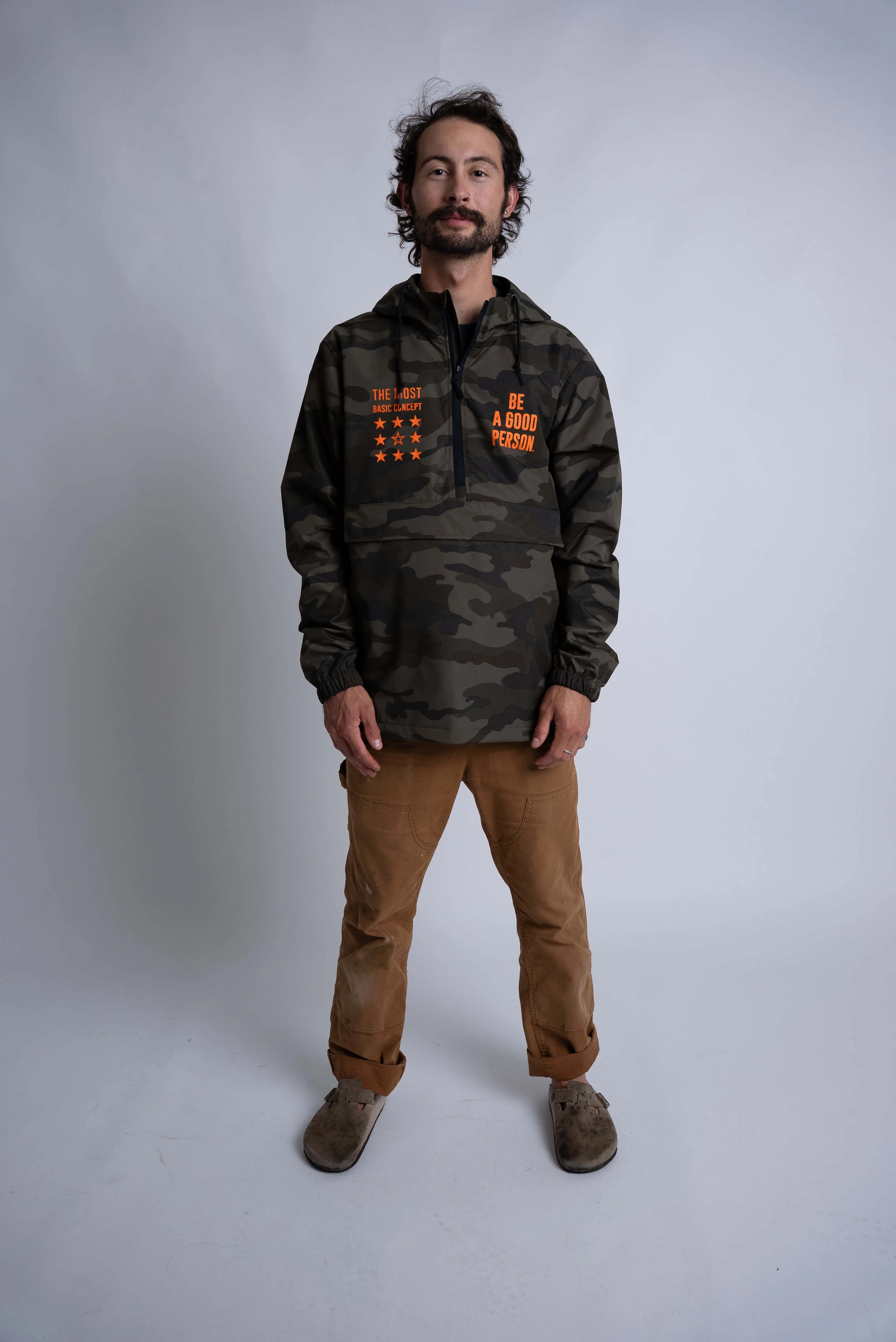 Signature Anorak - Camo/Hunter Orange Moisture Wicking Inner Layer