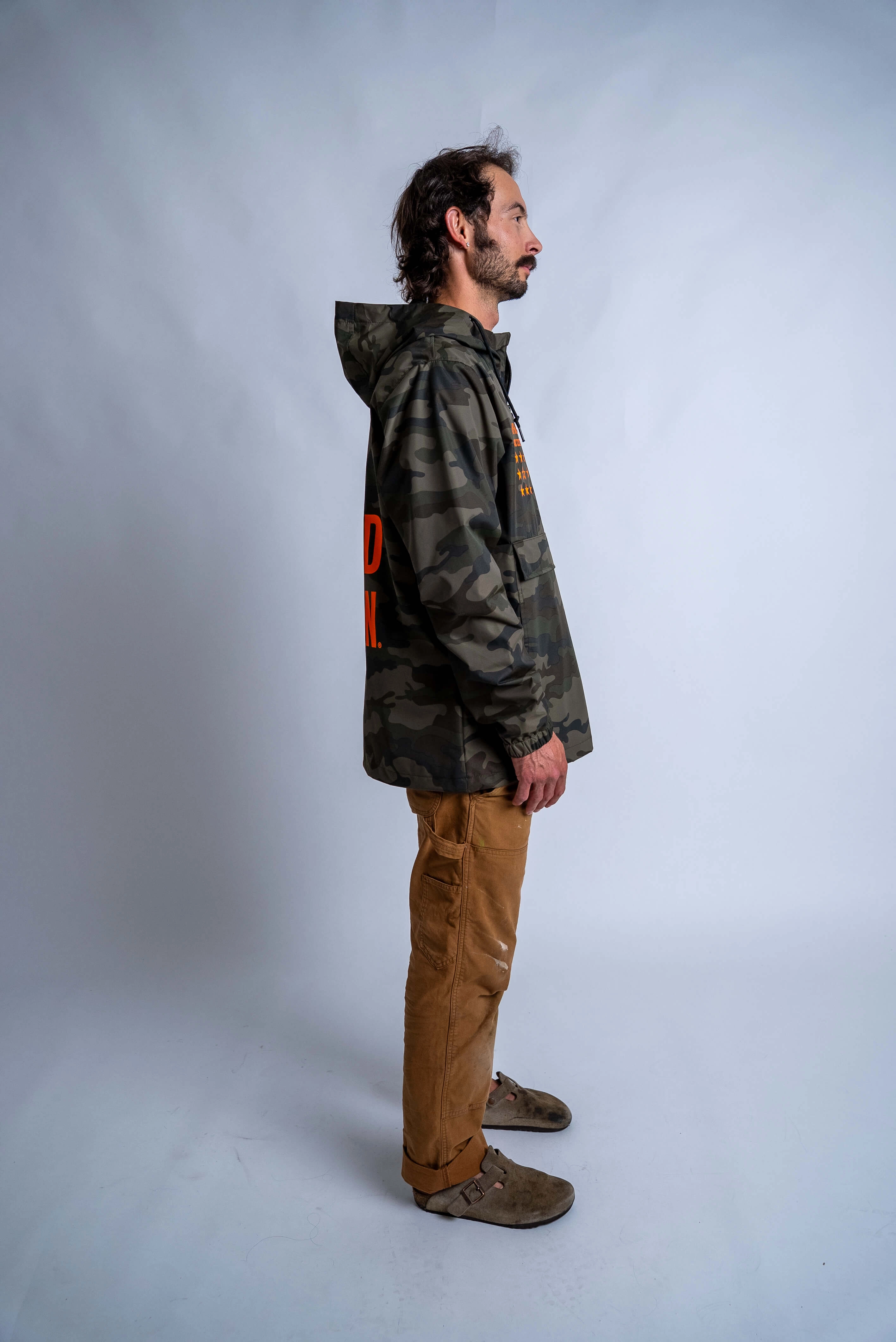 Mark Style Signature Anorak - Camo/Hunter Orange
