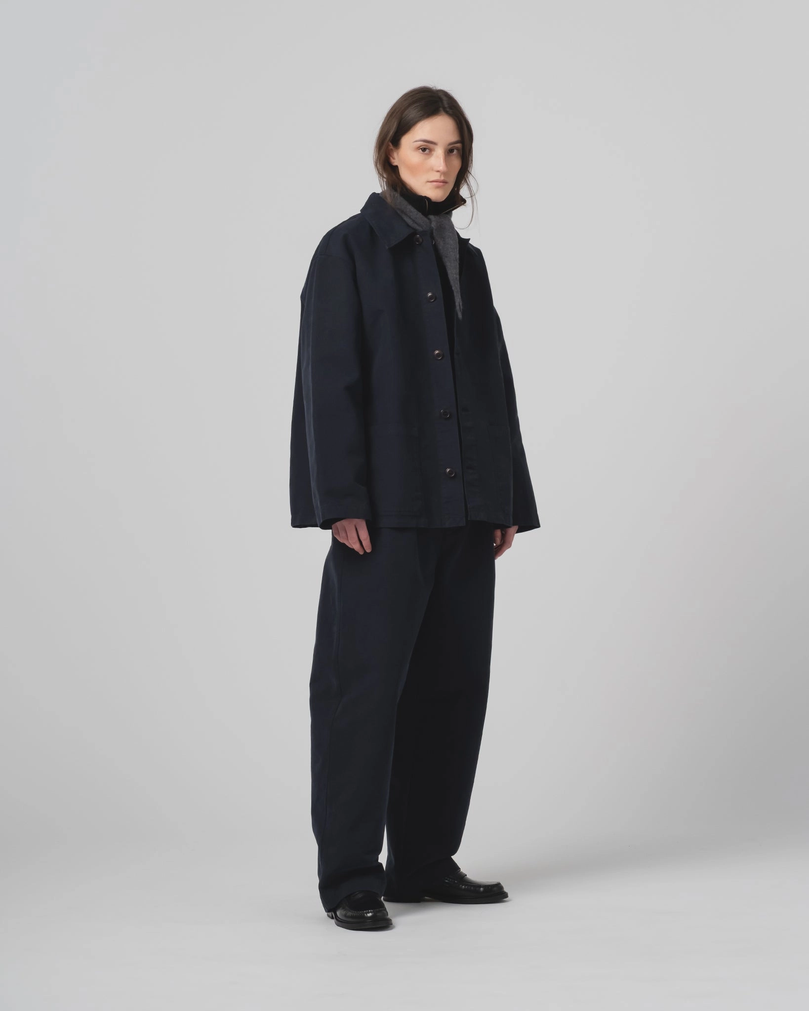 polka dotted Winter Outerwear Coach Jacket Nebraska Cotton Inkt Blue