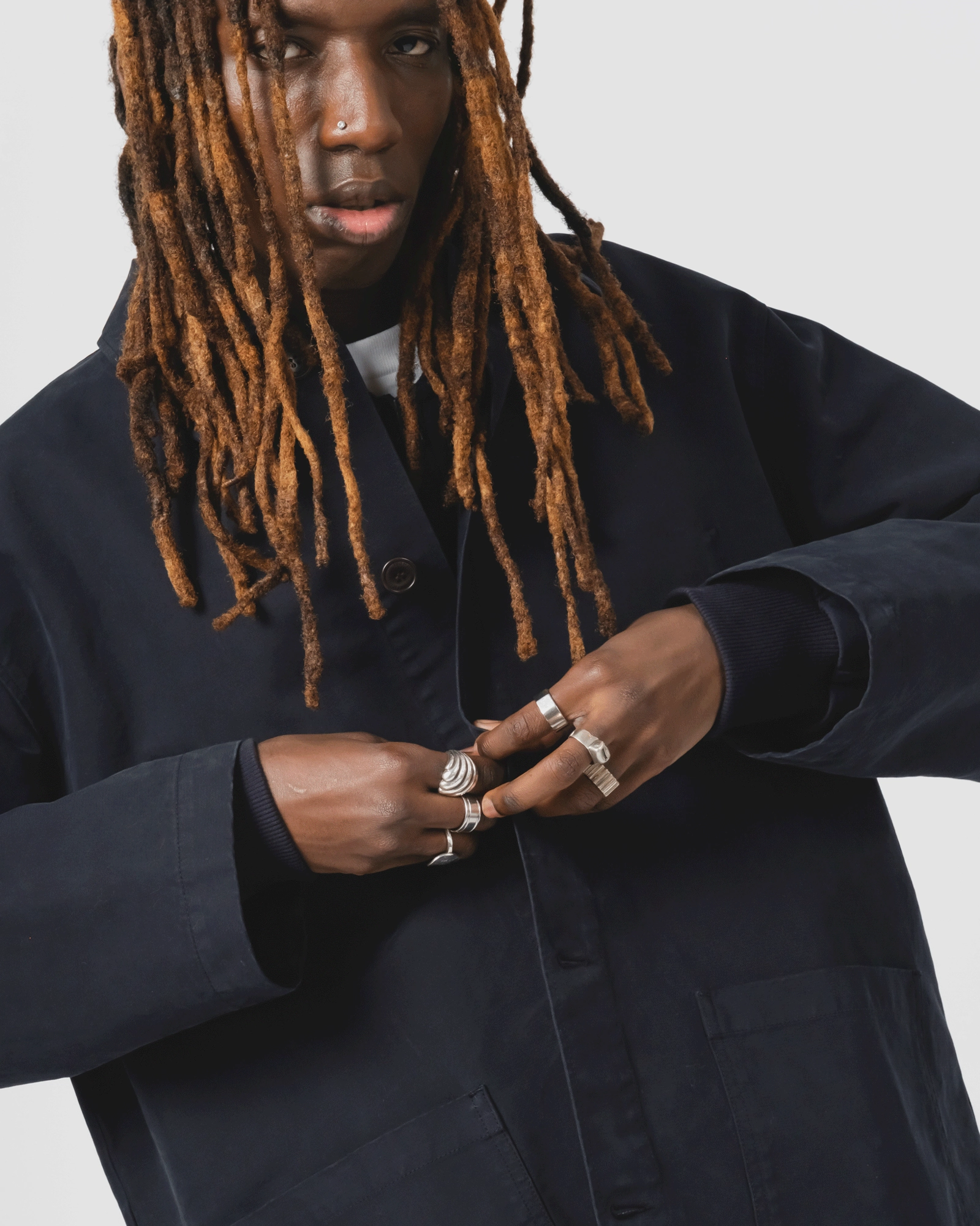 Coach Jacket Nebraska Cotton Inkt Blue Confidence booster Invoice