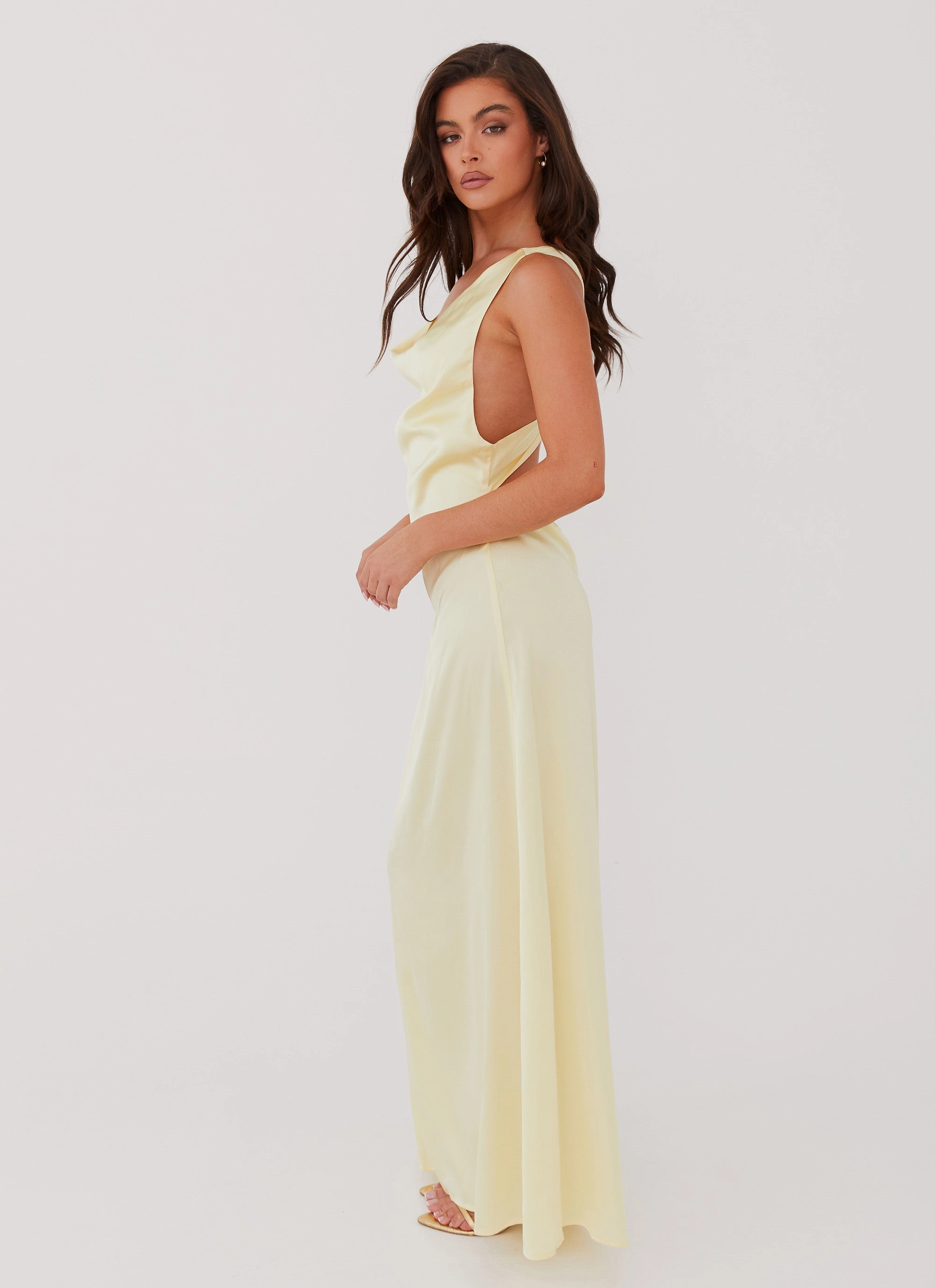 Chic Rhythm Raw-Hem Musa Maxi Dress - Lemon