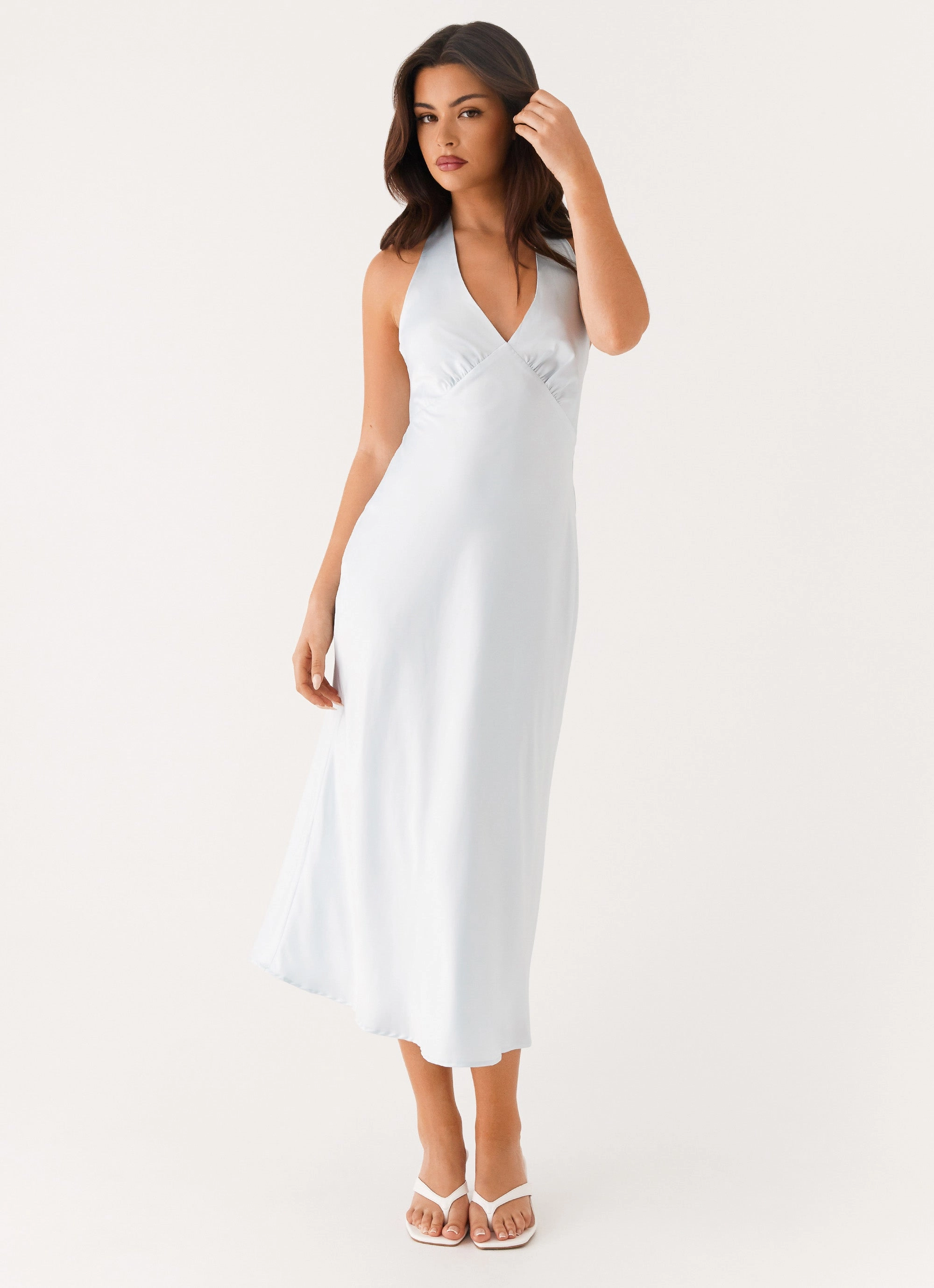 Heavy Hearted Midi Dress - Blue Relax Line Love Soft