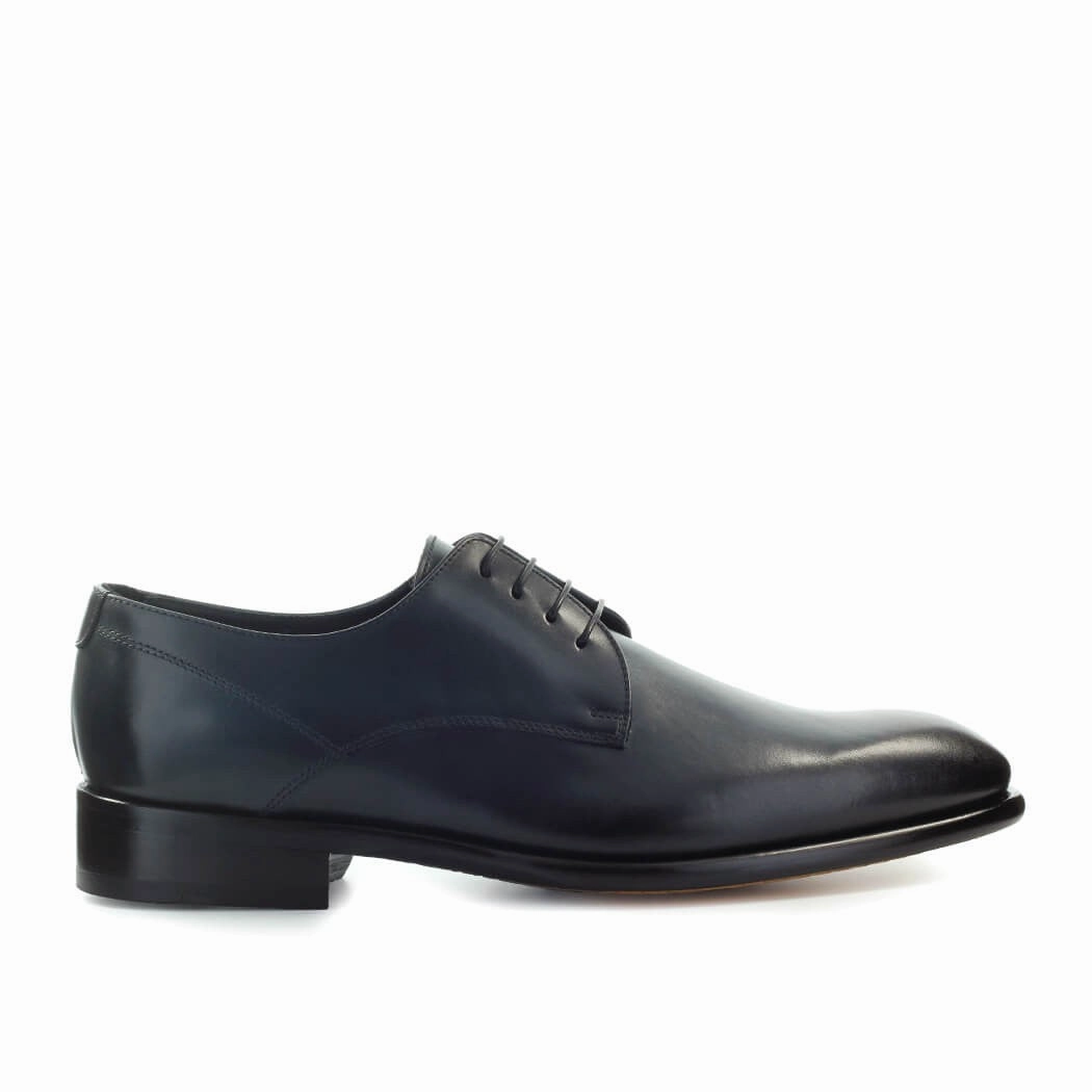 Blue Derby Lace Up Refined Essentials Work Ready