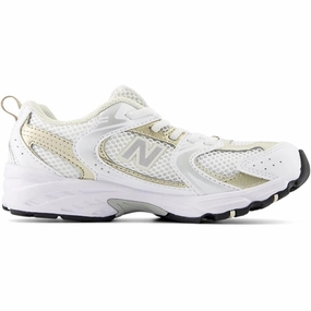 HeelSupport New Balance 530 Kids Bungee Lace Sneakers White