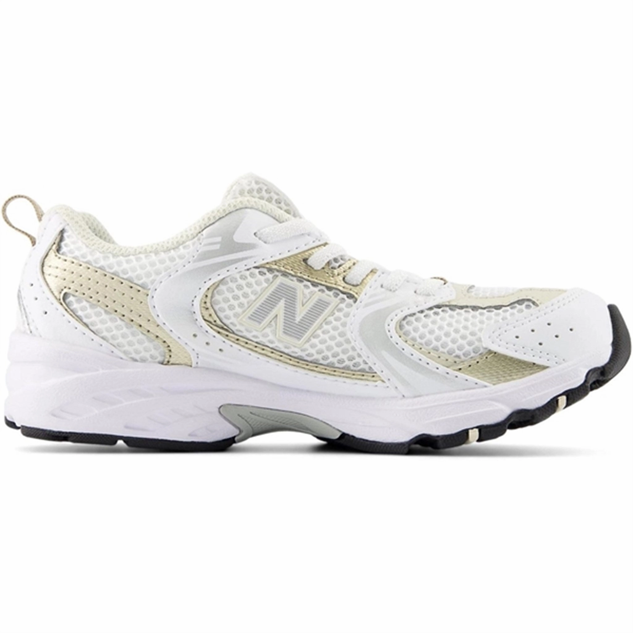 HeelSupport New Balance 530 Kids Bungee Lace Sneakers White