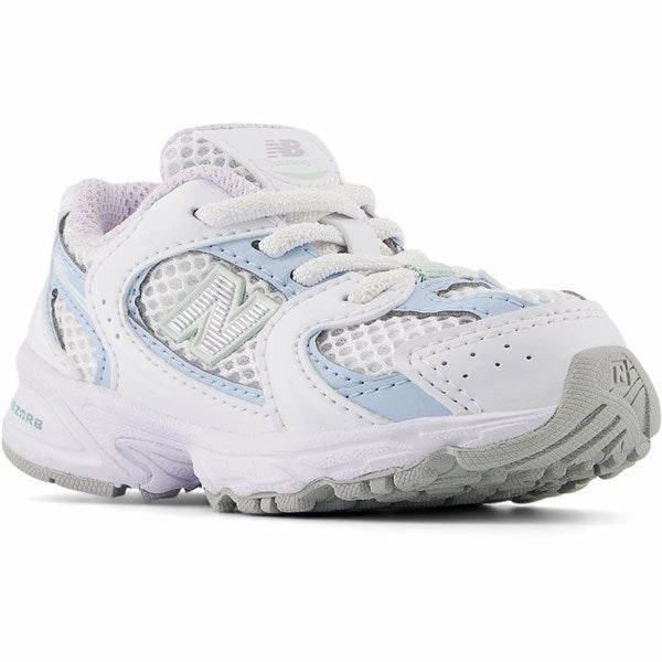 New Balance 530 Kids Bungee Lace Sneakers White Tensile Strength Weave Urban Runner