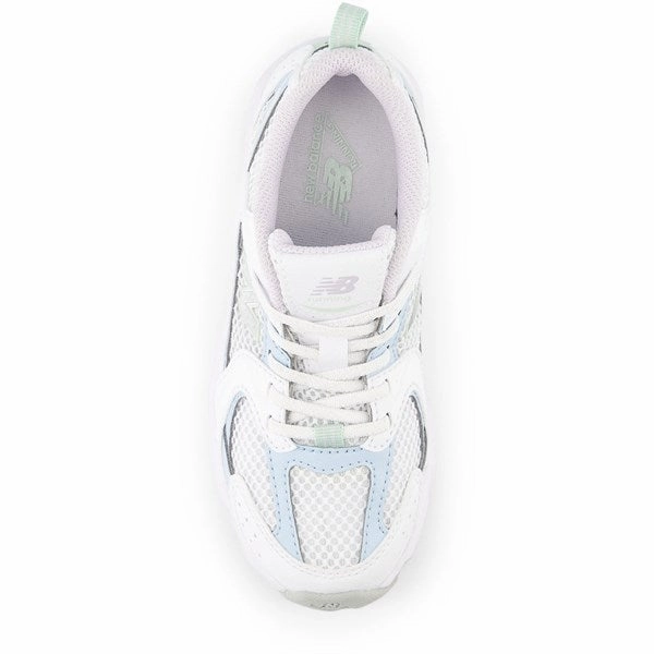 New Balance 530 Kids Bungee Lace Sneakers White Cushion Frame Adaptive Impact Zones