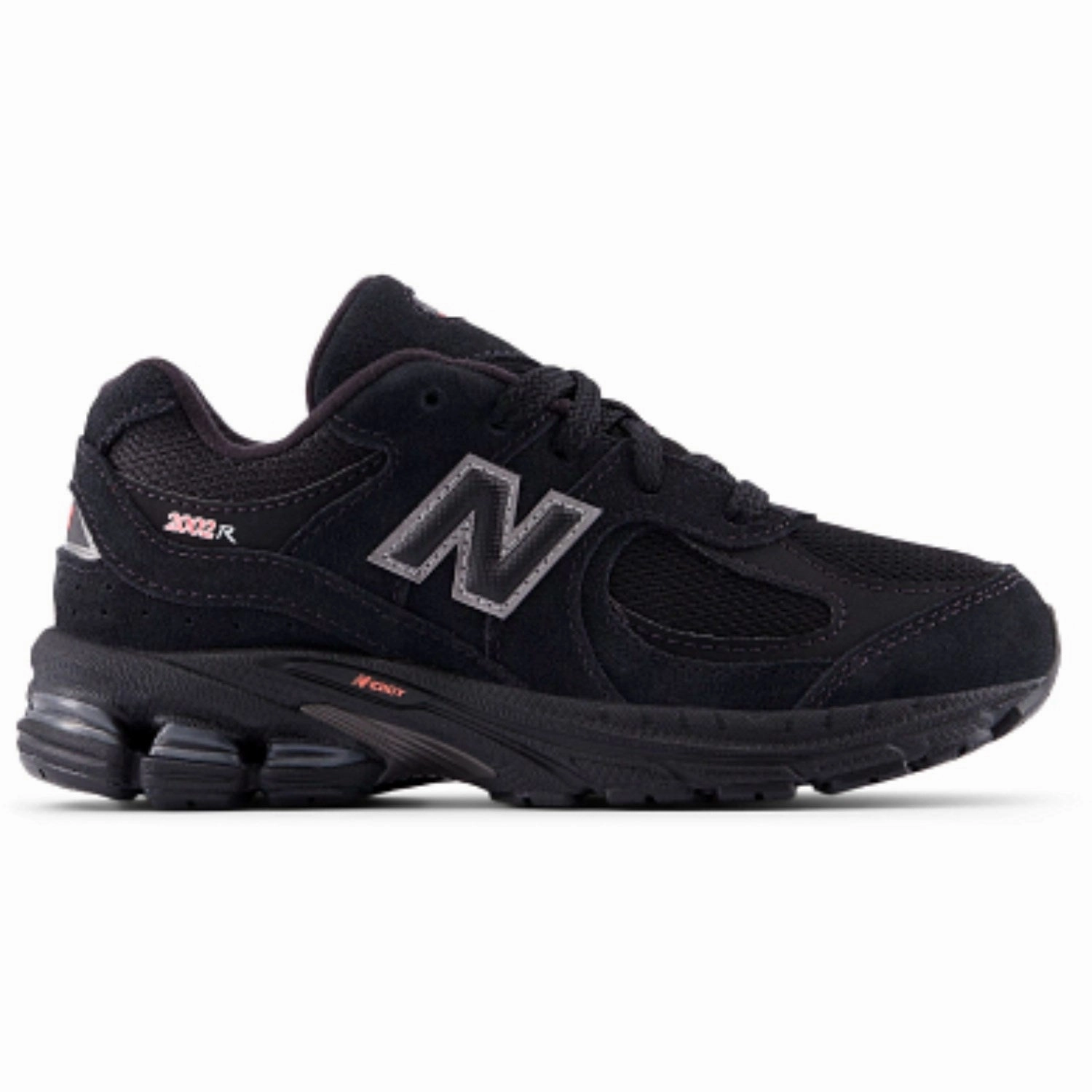 New Balance Black 2002 Kids Lace Sneakers Comfortable Step