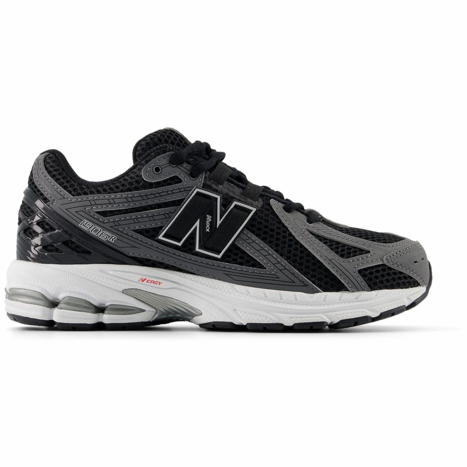 Shock Padding Contoured Footbed Design New Balance Black New Balance 1906 Kids Lace