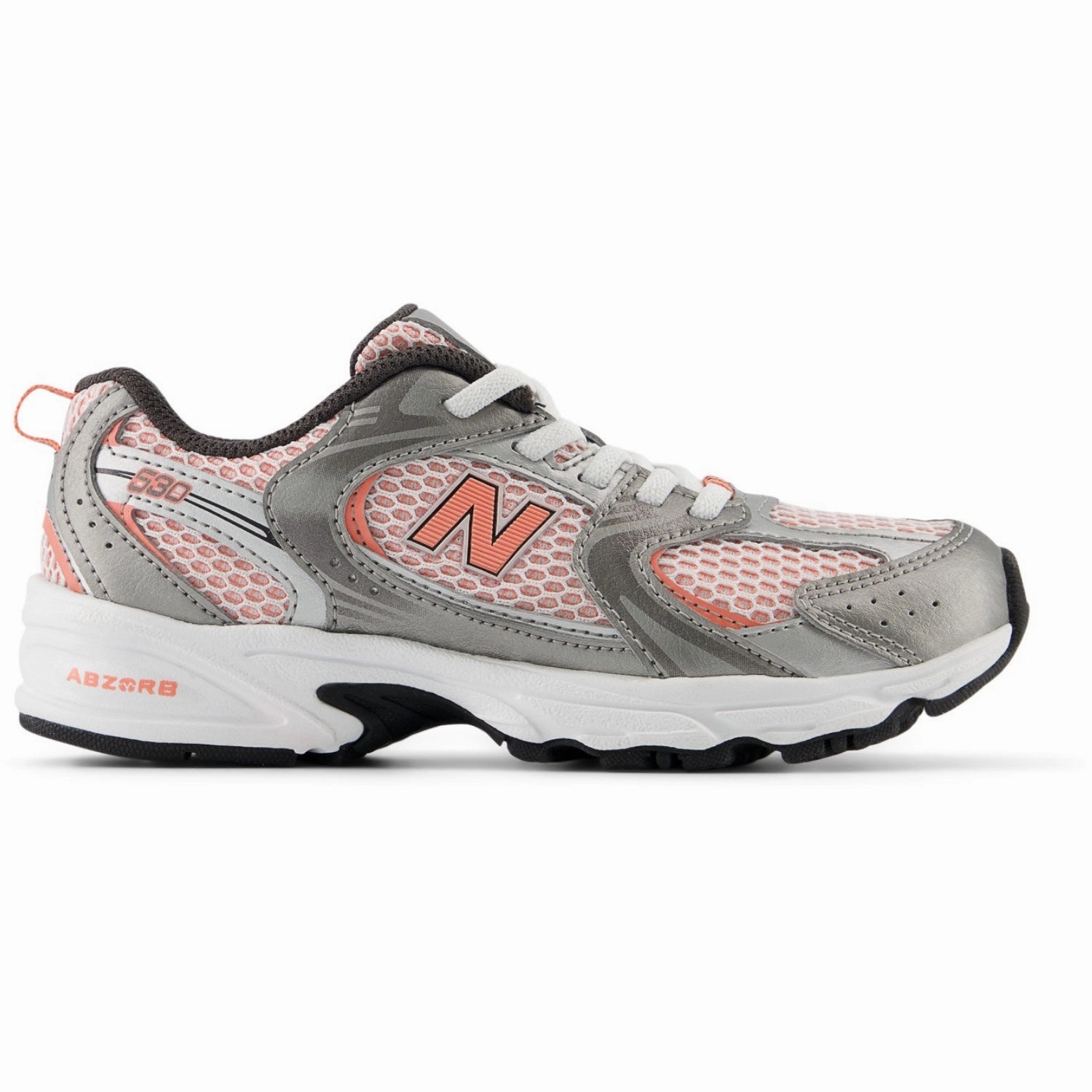 Padded Ankle New Balance Dark Silver Metallic New Balance 530 Kids Bungee Lace