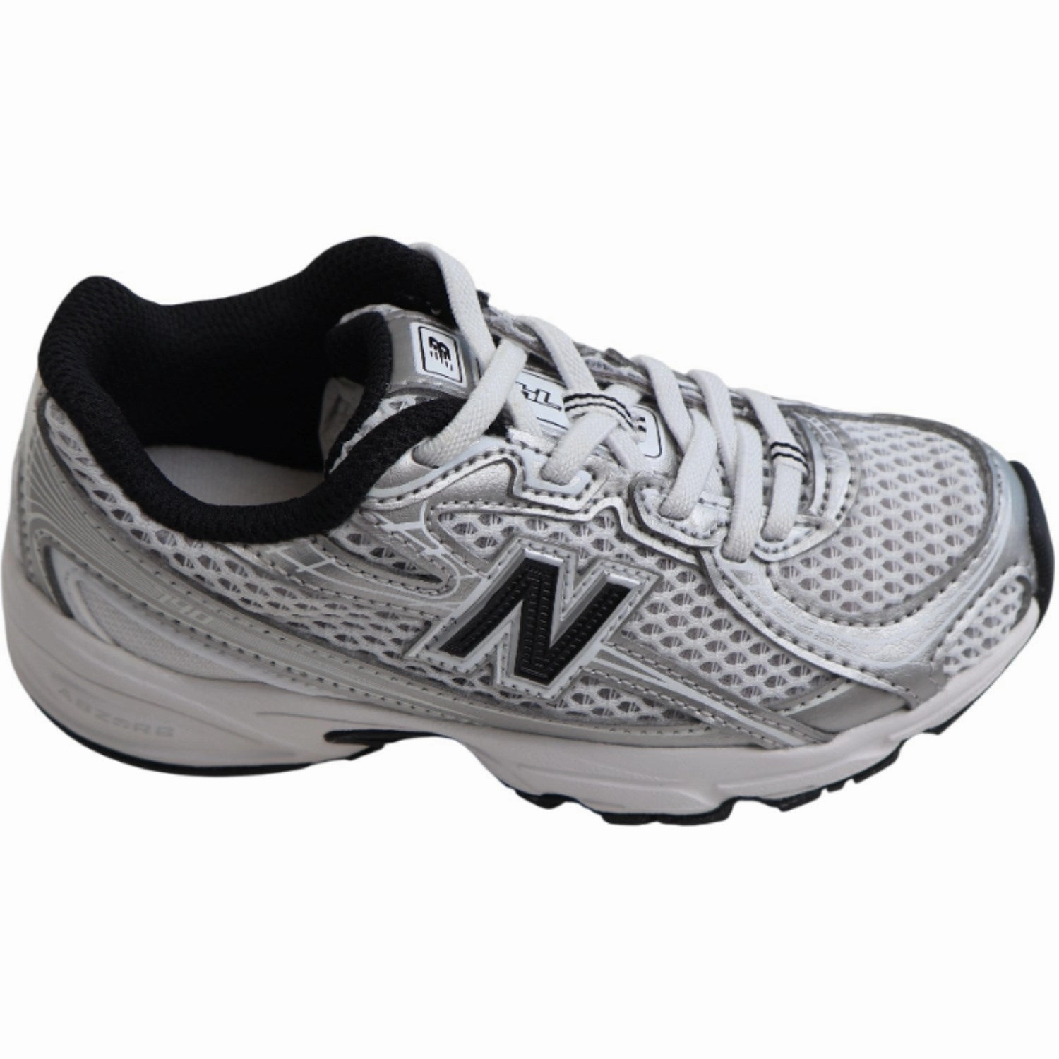 Trend Wear New Balance Silver Metallic 740 Kids Bungee Lace Sneakers