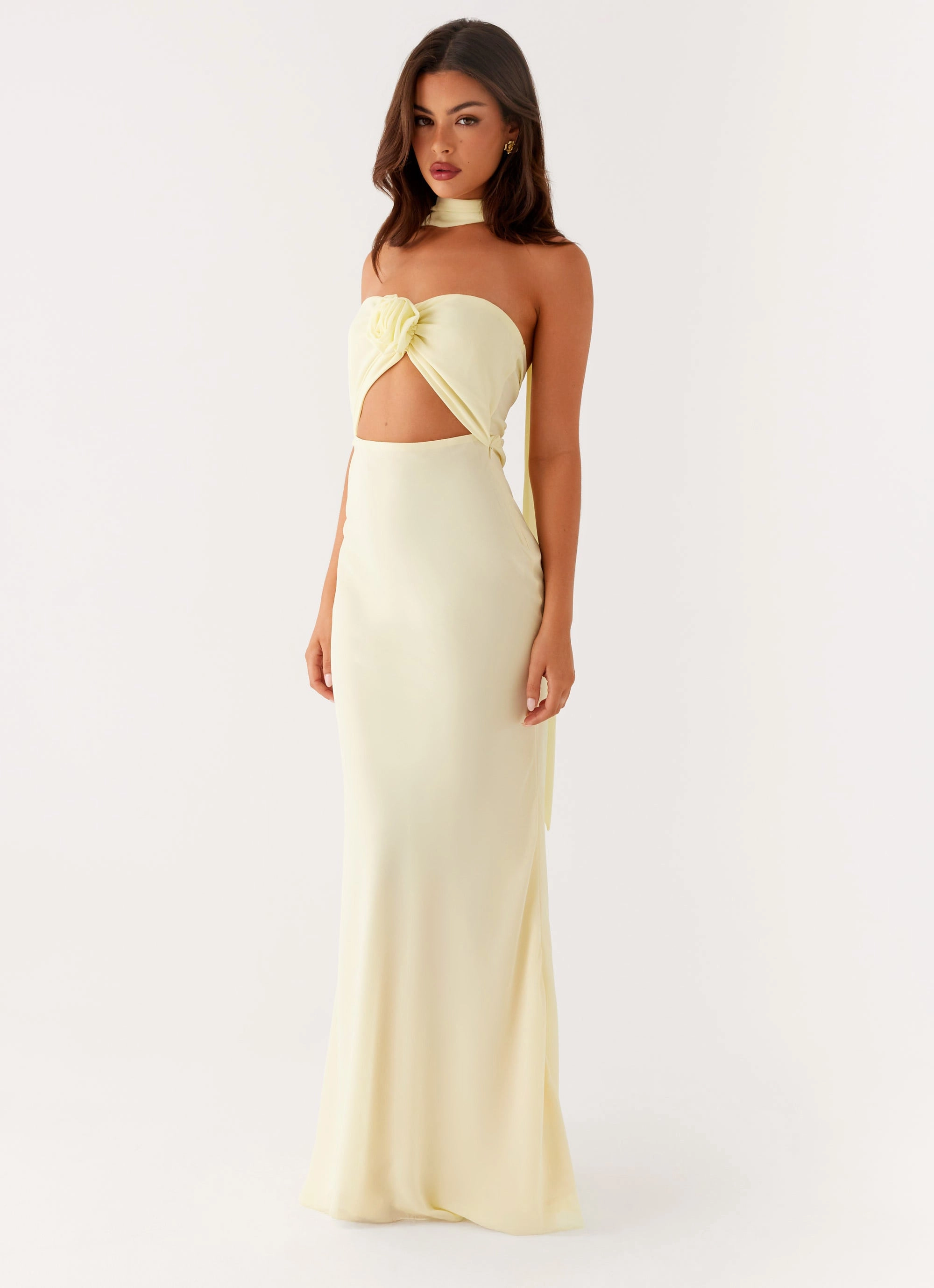 Date-Night ReinforcedHem New Light Maxi Dress - Yellow