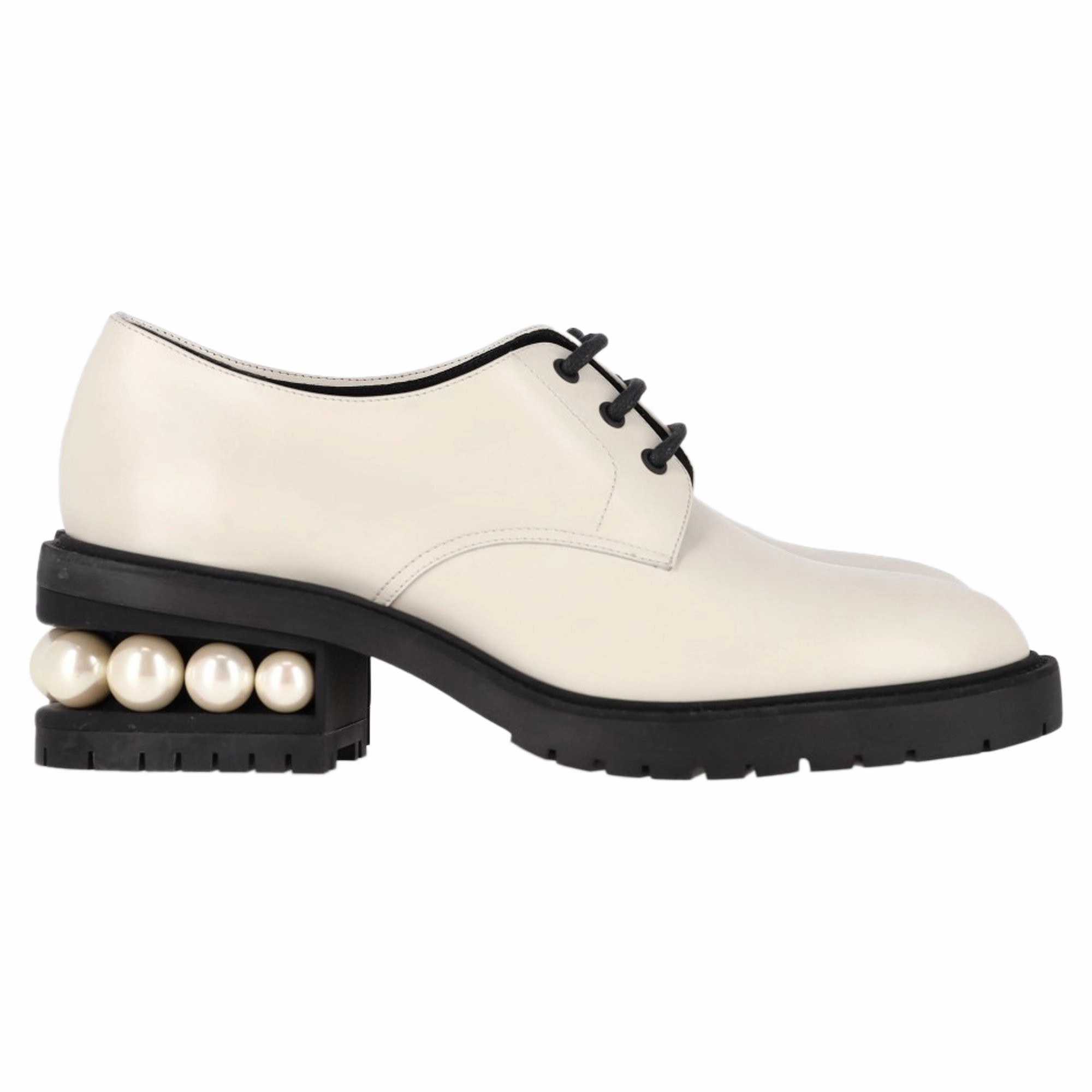 RemovableInsole Nicholas Kirkwood Casati Derbys in White Leather