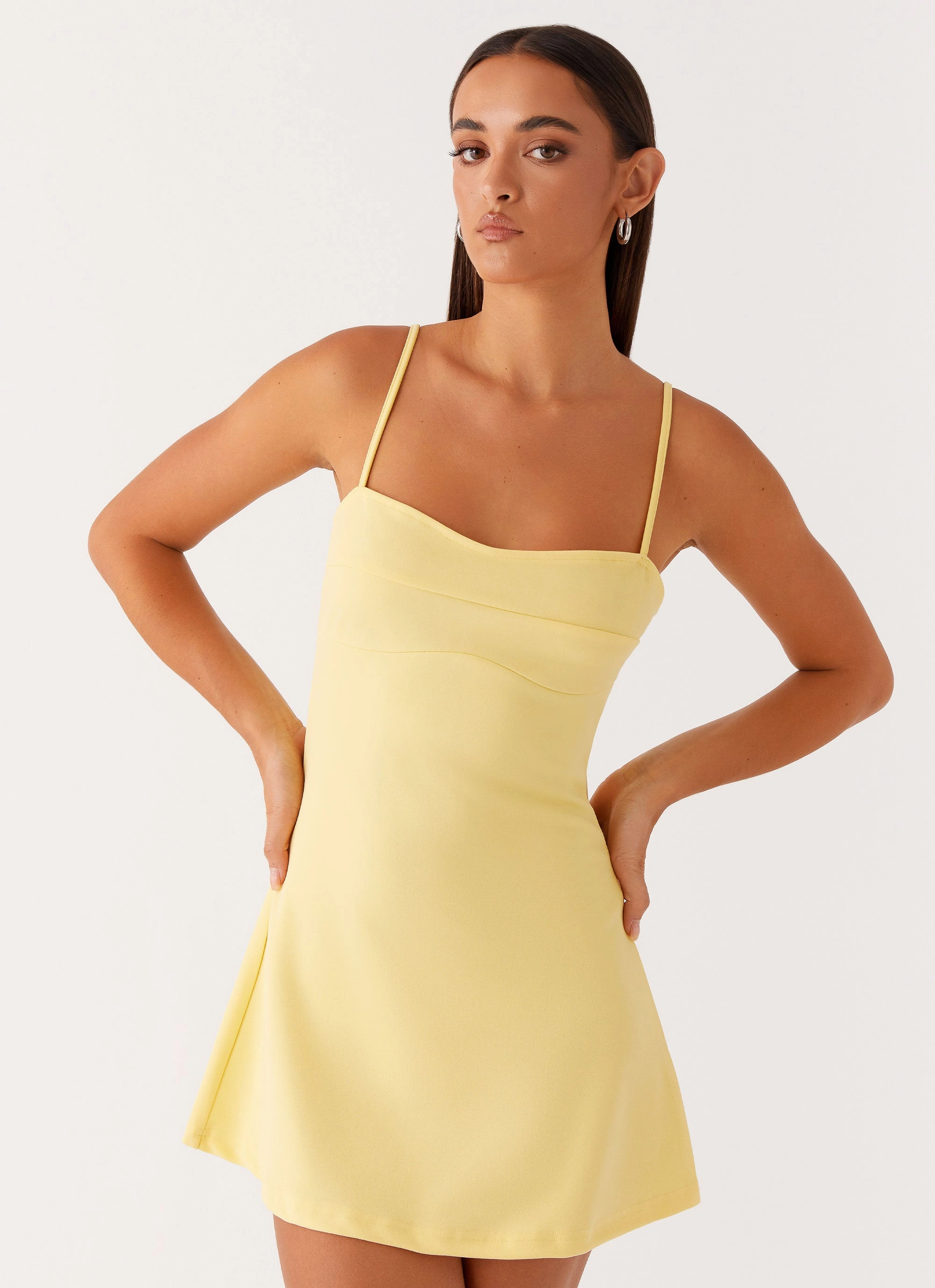 Cindy Mini Dress - Yellow All-Day Fit