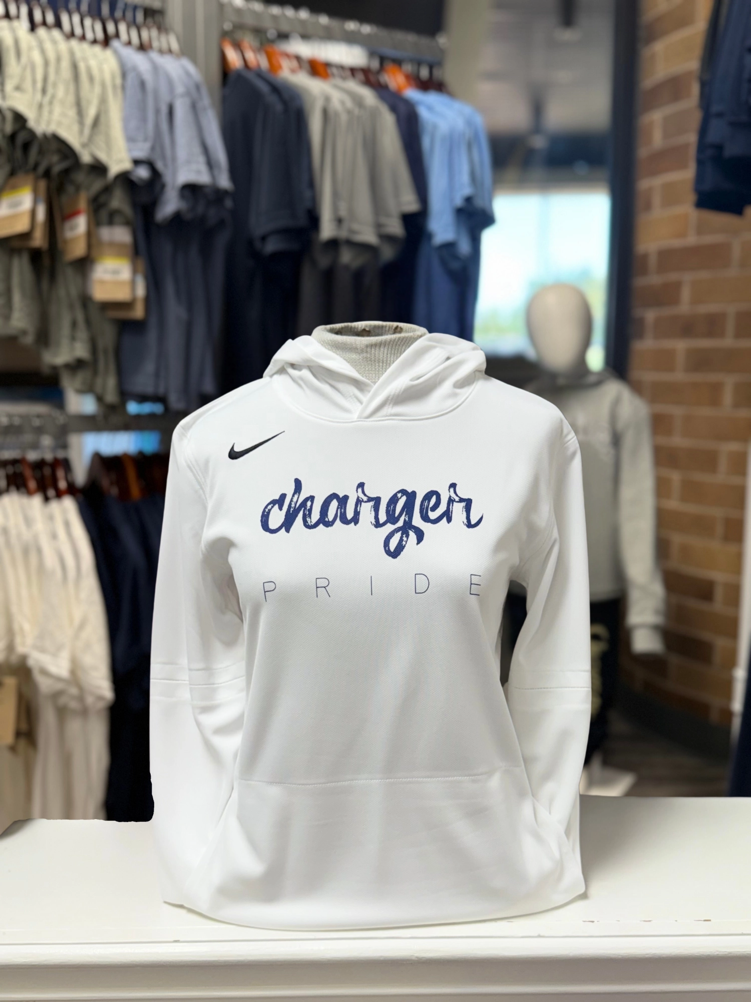 Trendy Basics Nike Authentic Collection Women's Long Sleeve Hoodie, white