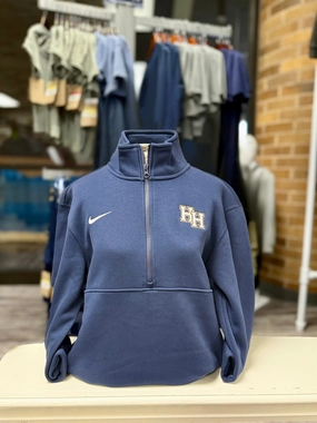 Nike Club Fleece 1/2 zip Sweatshirt, navy, stacked Hs product skiing suitability