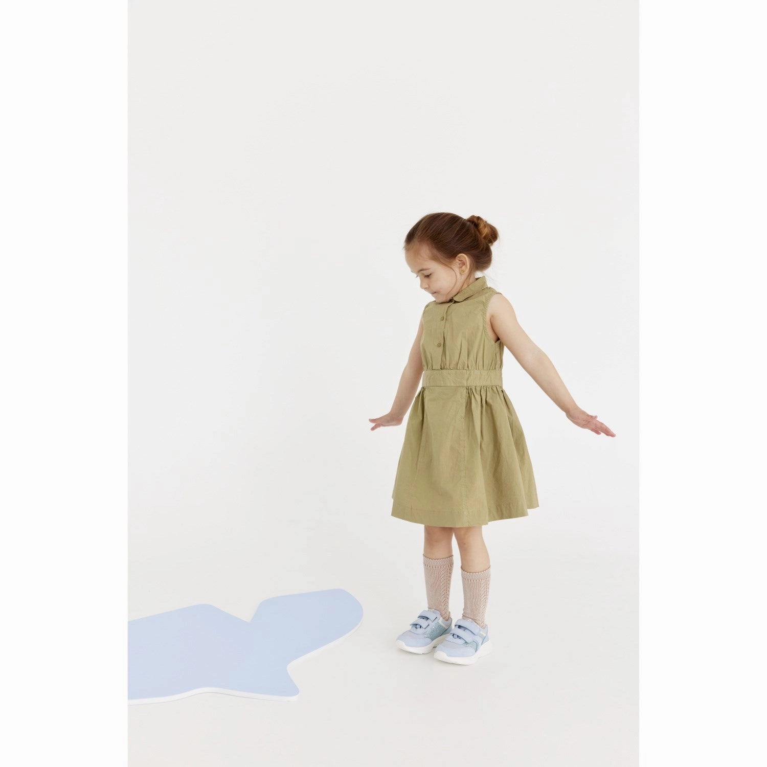 Bisgaard Sky Glitter Yuki Glitter Velcro Shoe Crisp Touch