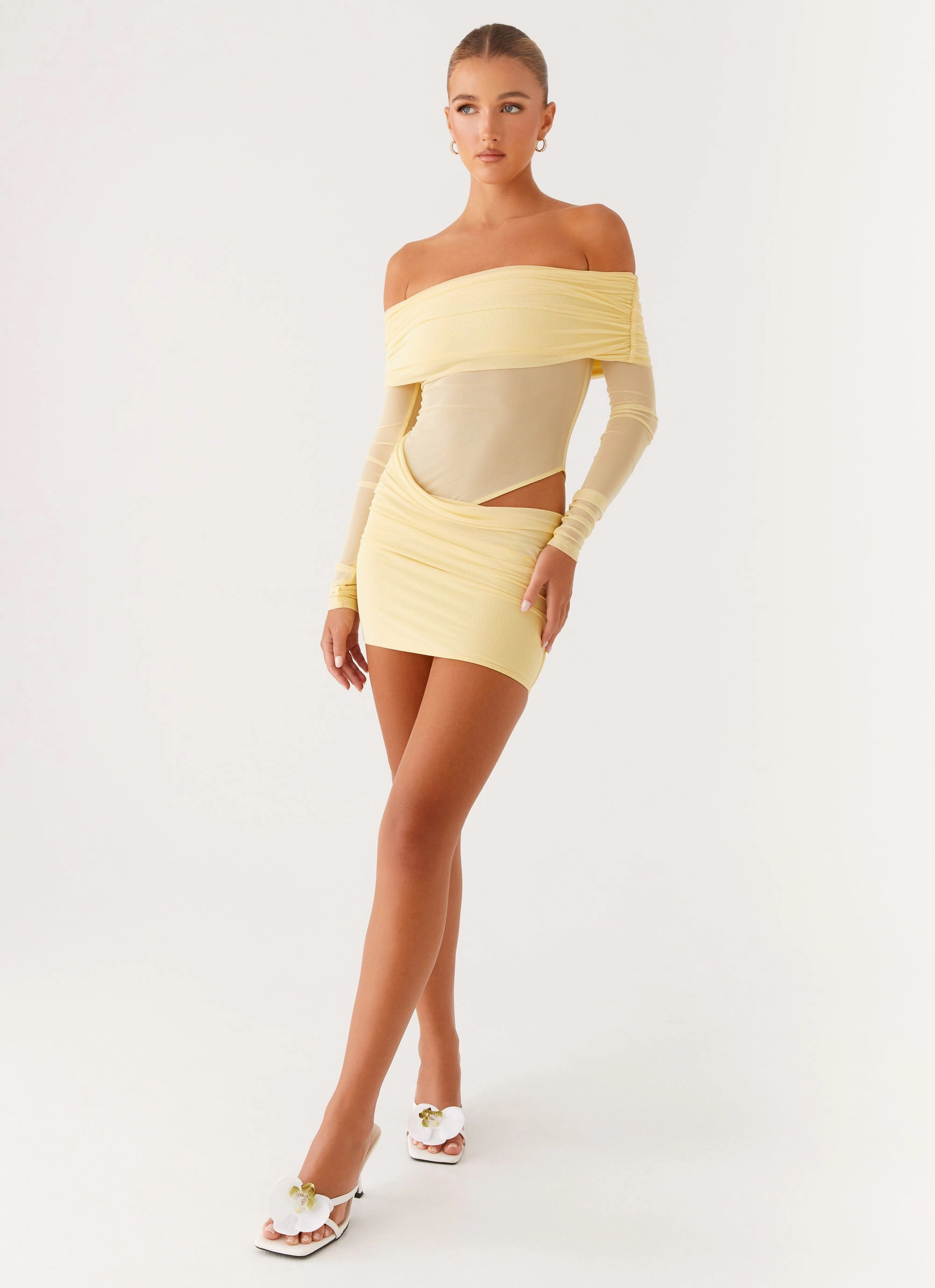No Doubt Mini Dress - Yellow Cool Season