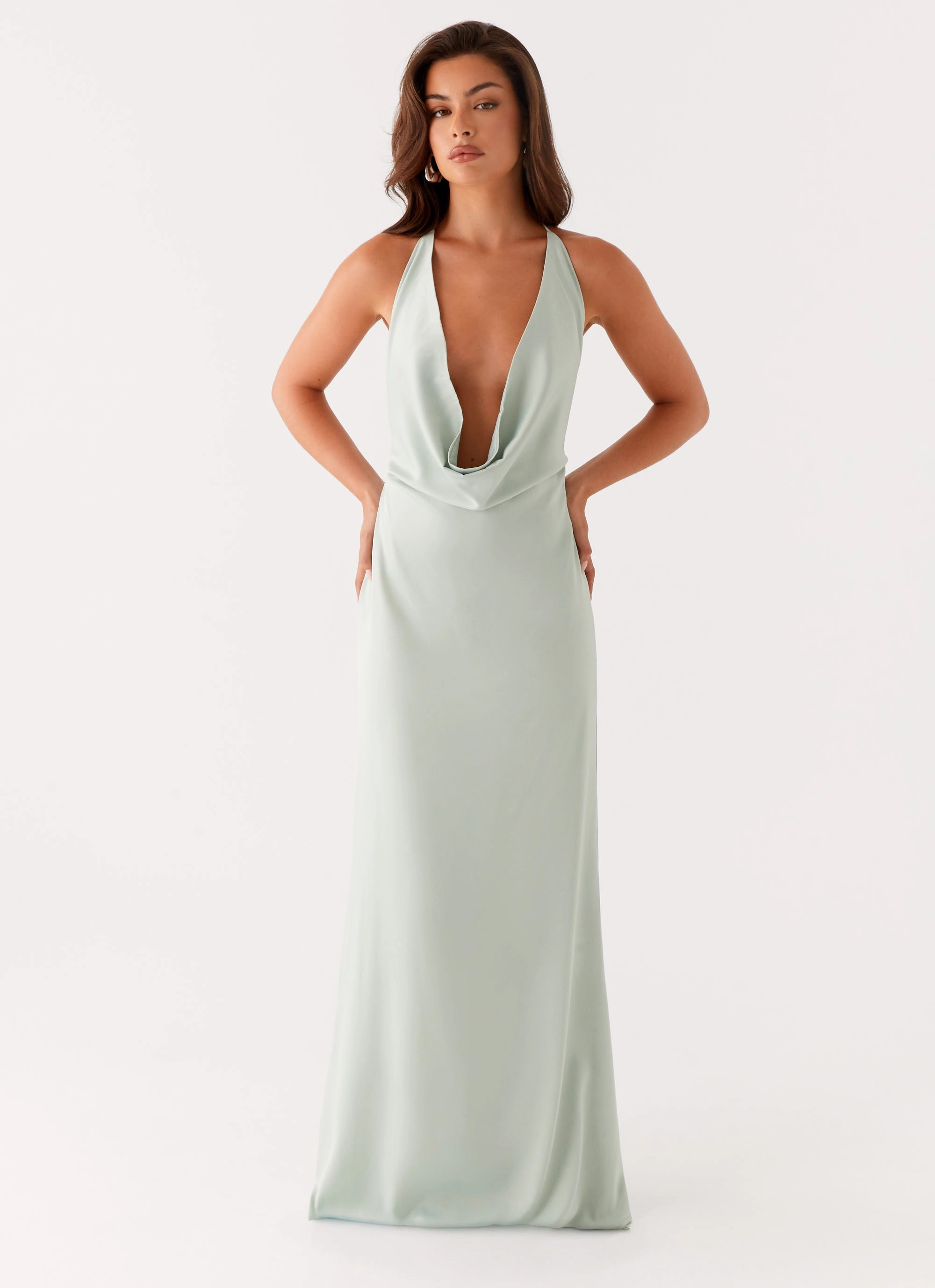 Noemi Maxi Dress - Sage Social Ease Simple Flow