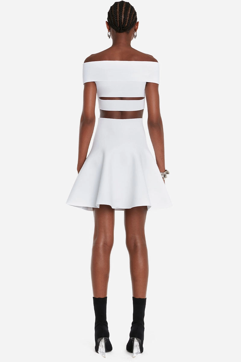 Off-The-Shoulder Slashed Mini Dress Perfect Day-to-Night