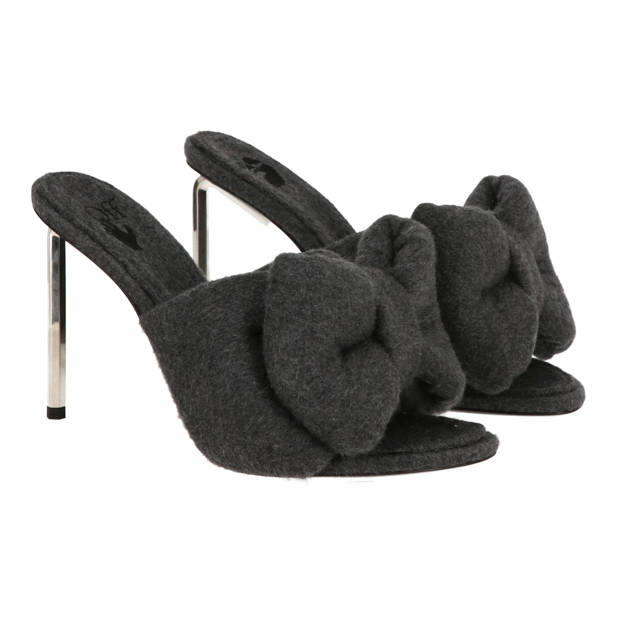 Easy Fit Shoes Off White Womens Grey/Silver Mule