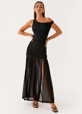 Pavilion Maxi Dress - Black Midi-Length
