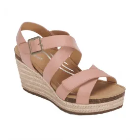 Women's Anna Arch Support Wedge In Rose Work Light