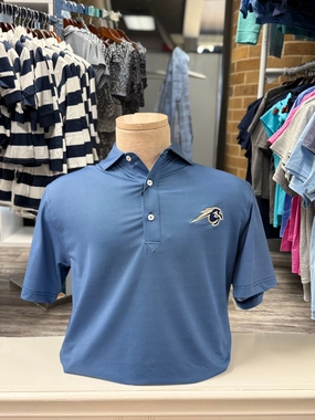 Textured Surface Turtleson Polo, navy diamond print, Charger Horse