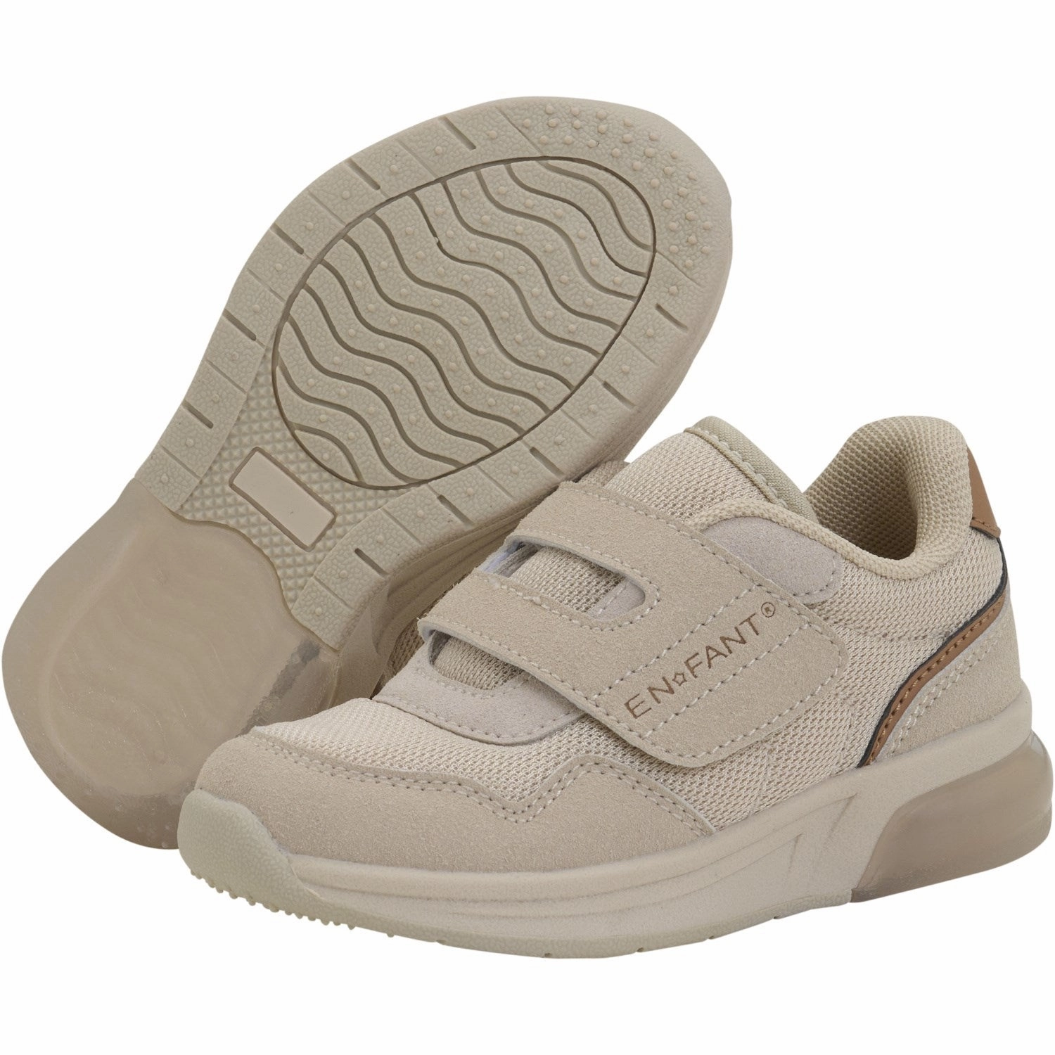 En Fant French Oak Sneakers Velcro w. Light Synthetic Upper Minimalist Base