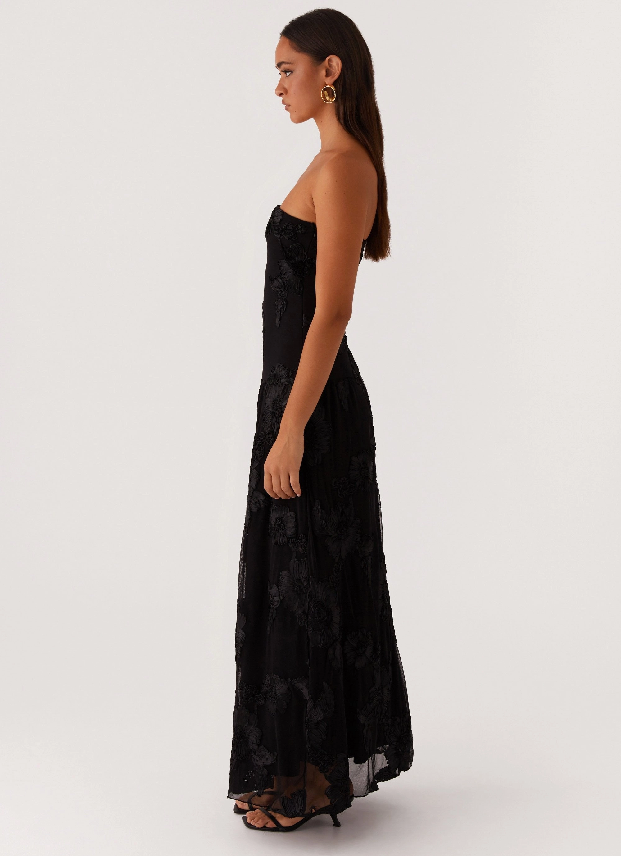 After Light Maxi Dress - Black Contrasting Detail