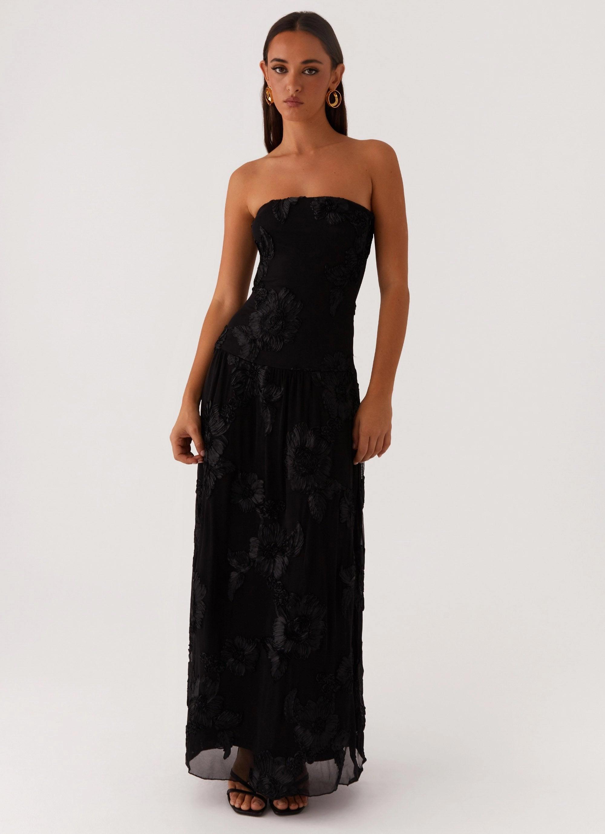 After Light Maxi Dress - Black Coral Soft