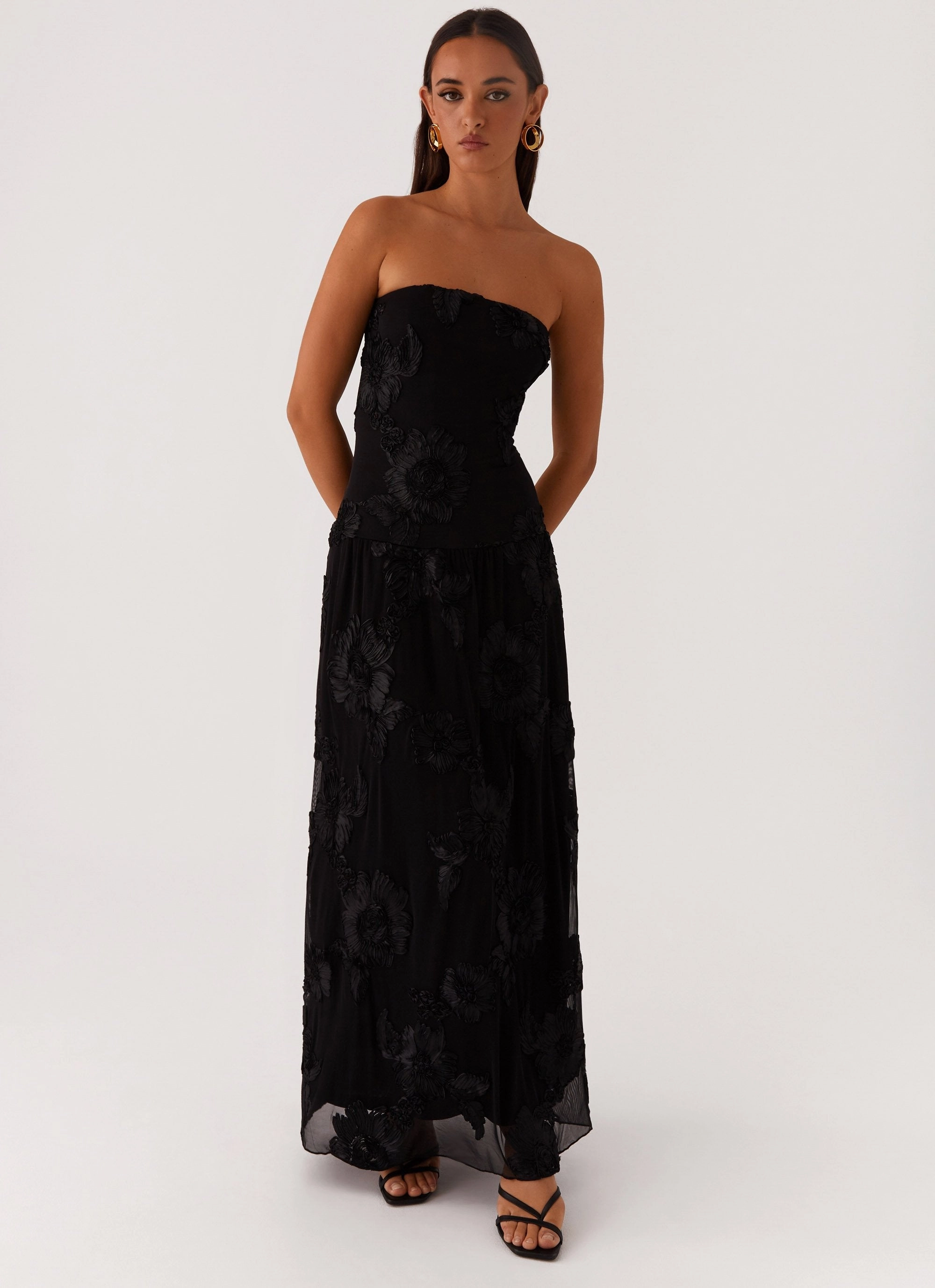 Romantic Style After Light Maxi Dress - Black