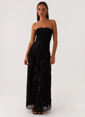 After Light Maxi Dress - Black Coral Soft